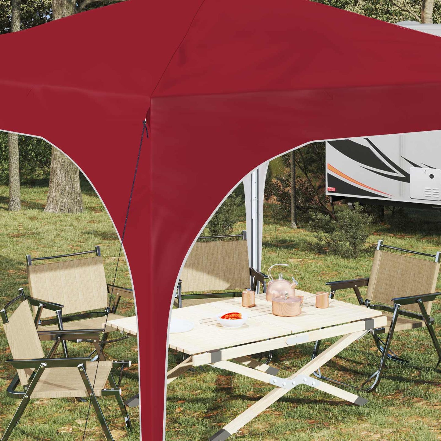 Pop-up Feesttent 290 x 290 x 245 cm Bordeauxrood is nu te koop bij PeponiXL, paradijselijk wonen!