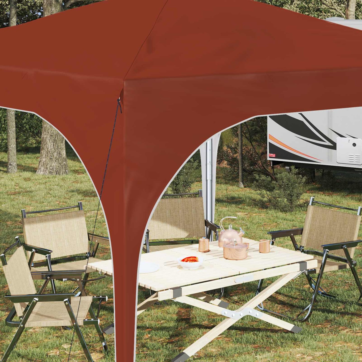 Pop-up Feesttent 290 x 290 x 245 cm Terracotta is nu te koop bij PeponiXL, paradijselijk wonen!
