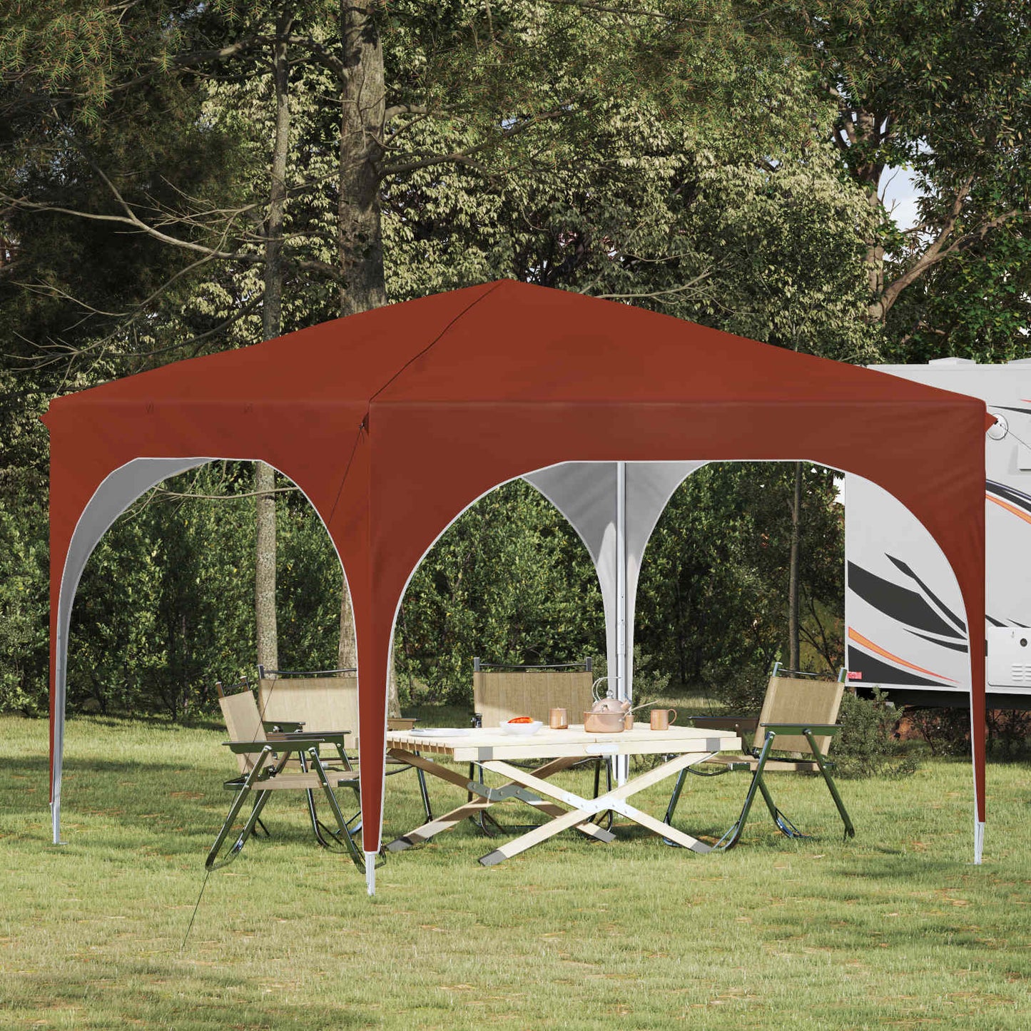 Pop-up Feesttent 290 x 290 x 245 cm Terracotta is nu te koop bij PeponiXL, paradijselijk wonen!