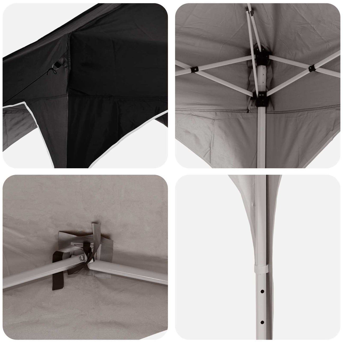 Pop-up Feesttent 290 x 290 x 245 cm Zwart is nu te koop bij PeponiXL, paradijselijk wonen!