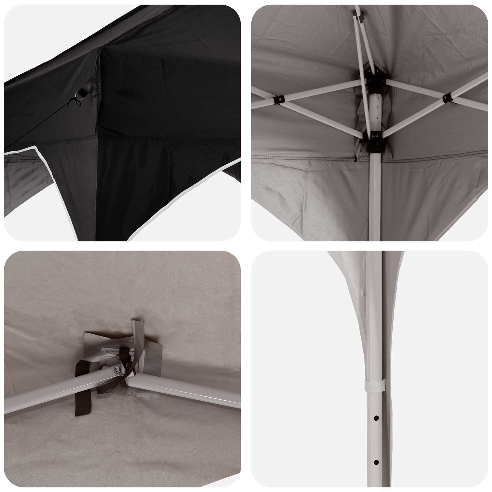 Pop-up Feesttent 290 x 290 x 245 cm Zwart is nu te koop bij PeponiXL, paradijselijk wonen!