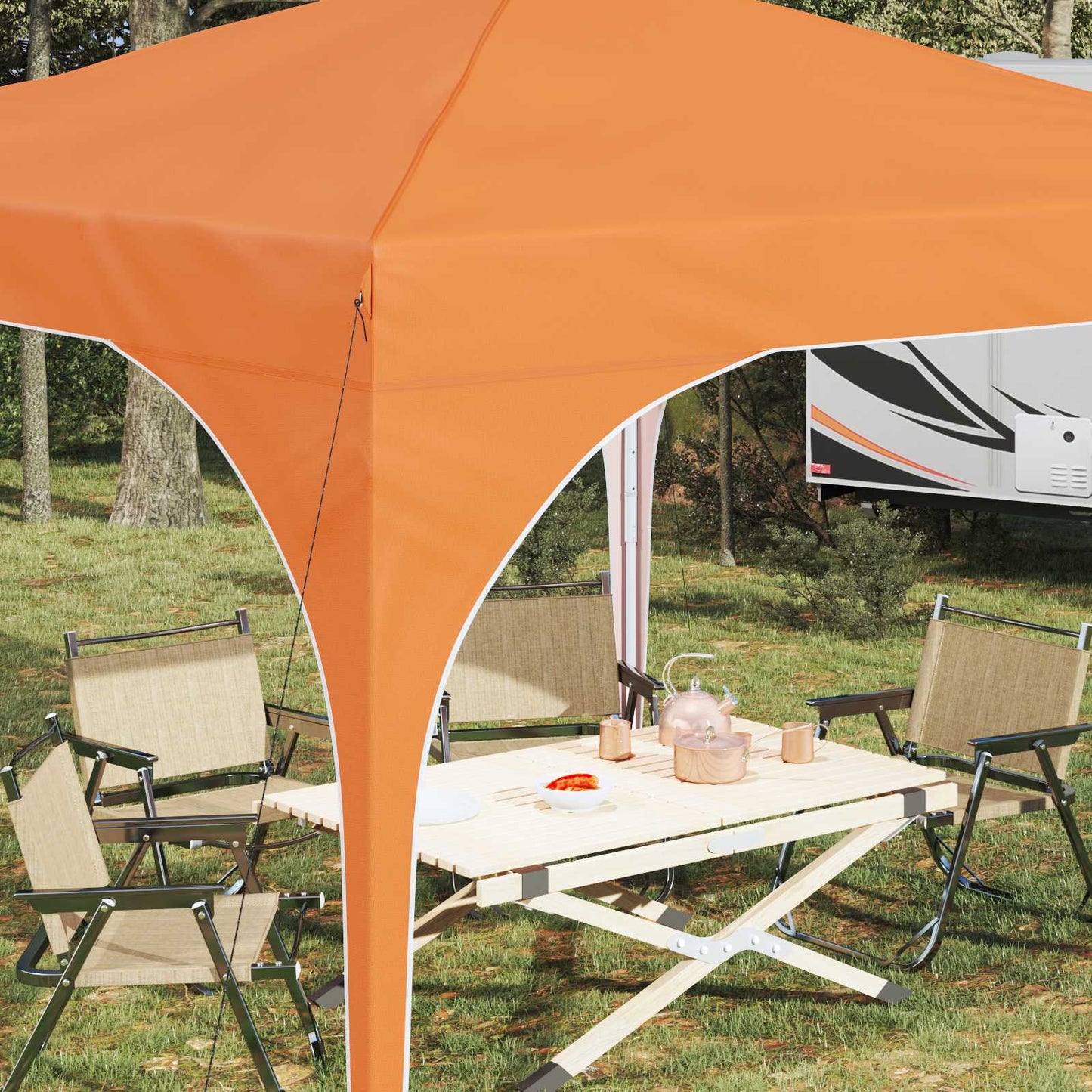 Pop-up Feesttent 290 x 290 x 245 cm Oranje is nu te koop bij PeponiXL, paradijselijk wonen!