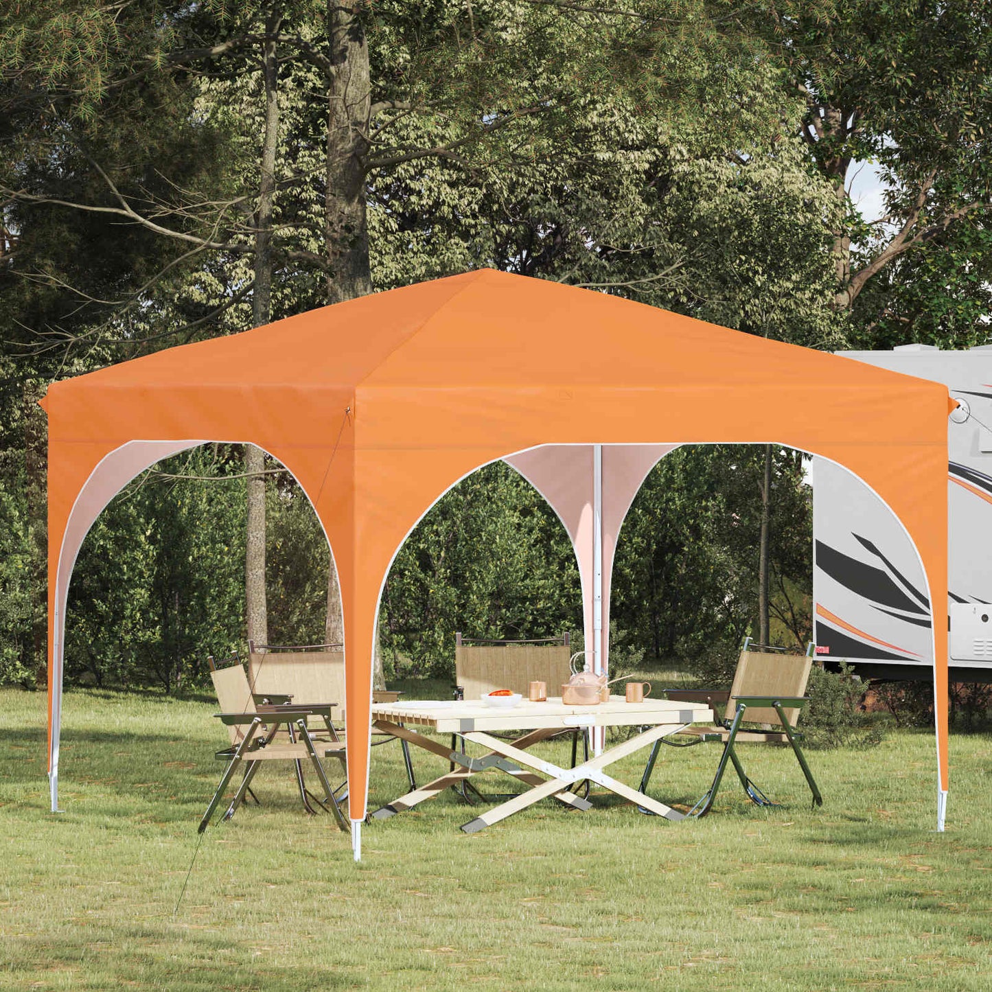Pop-up Feesttent 290 x 290 x 245 cm Oranje is nu te koop bij PeponiXL, paradijselijk wonen!
