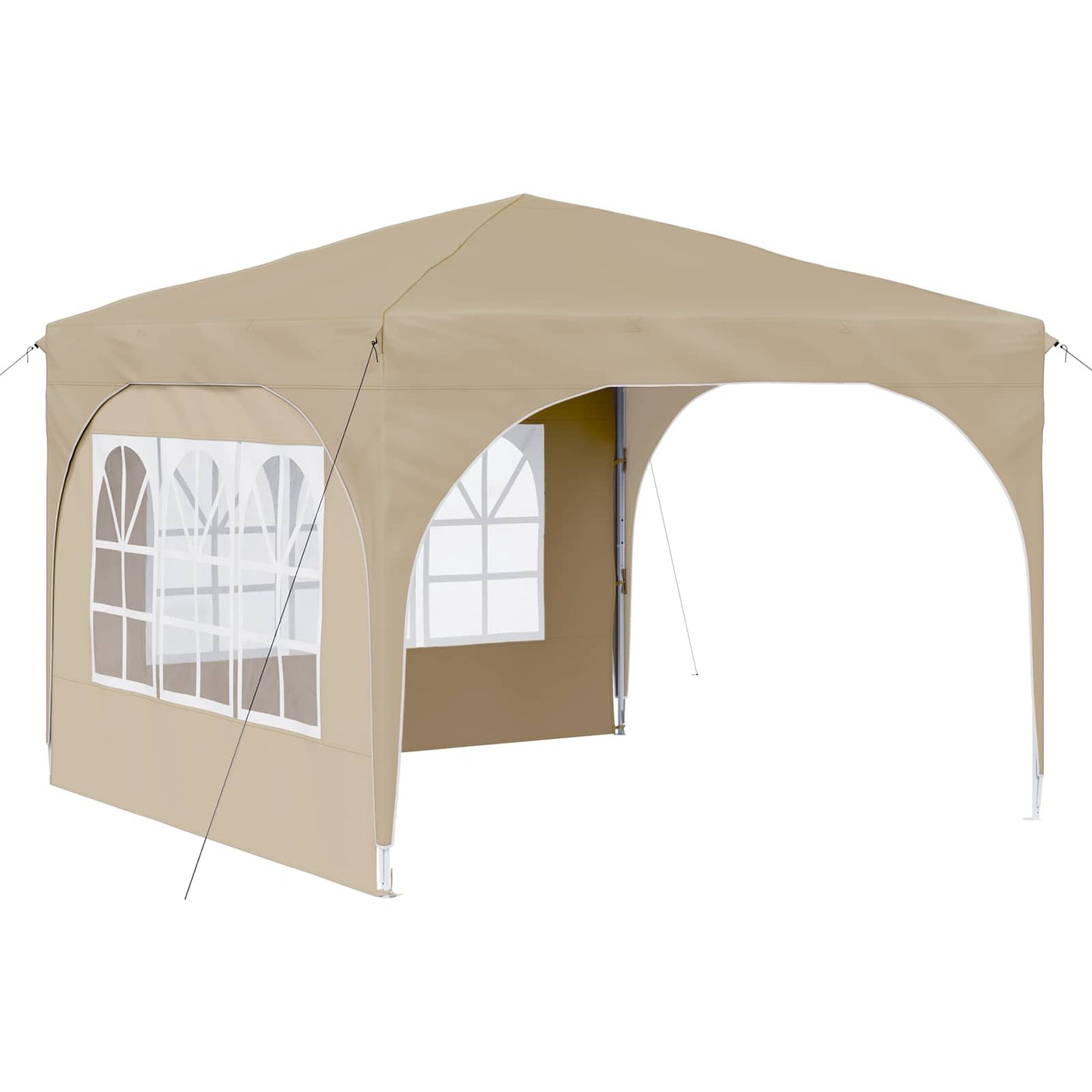 Pop-up Feesttent 290 x 290 x 245 cm Crèmekleurig is nu te koop bij PeponiXL, paradijselijk wonen!