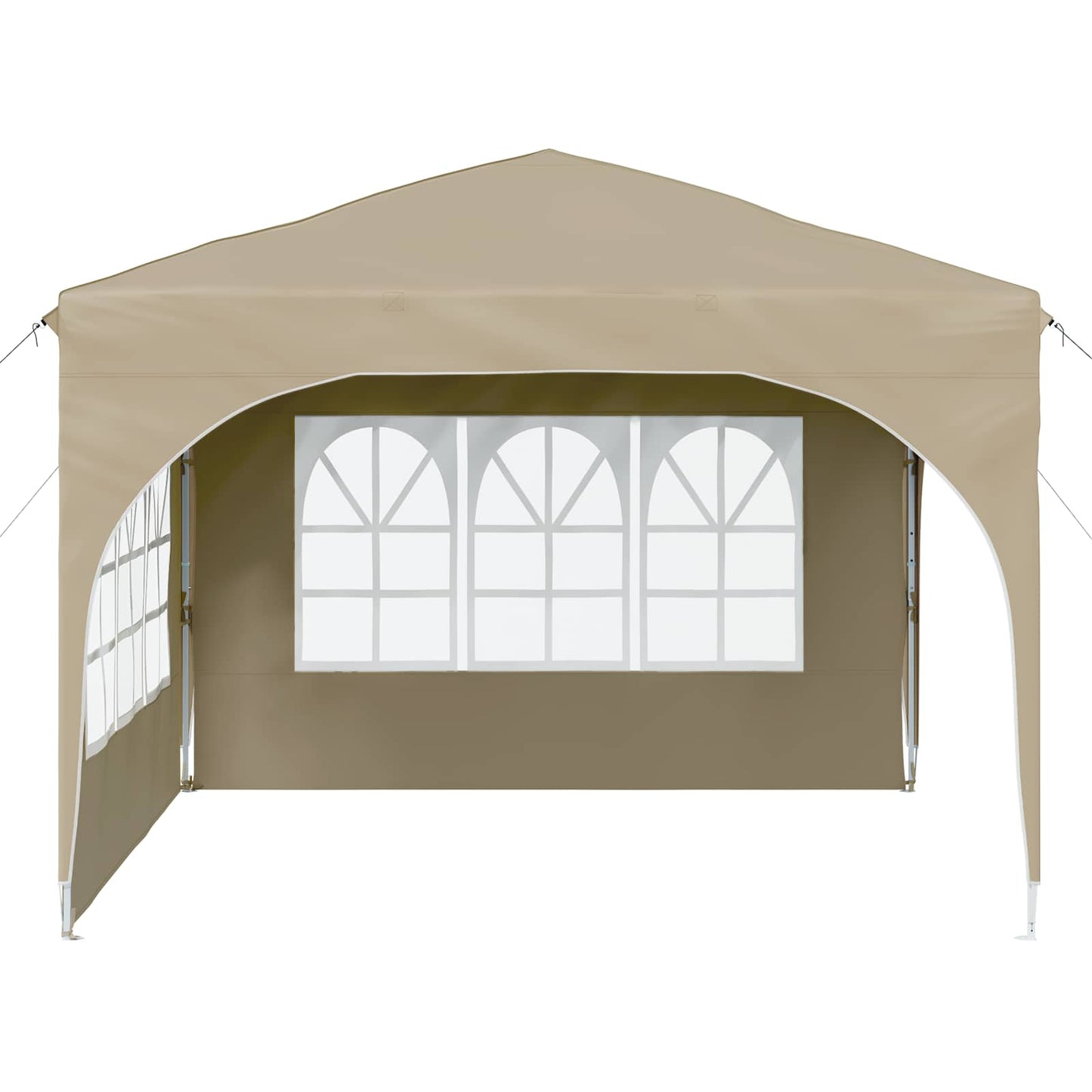 Pop-up Feesttent 290 x 290 x 245 cm Crèmekleurig is nu te koop bij PeponiXL, paradijselijk wonen!