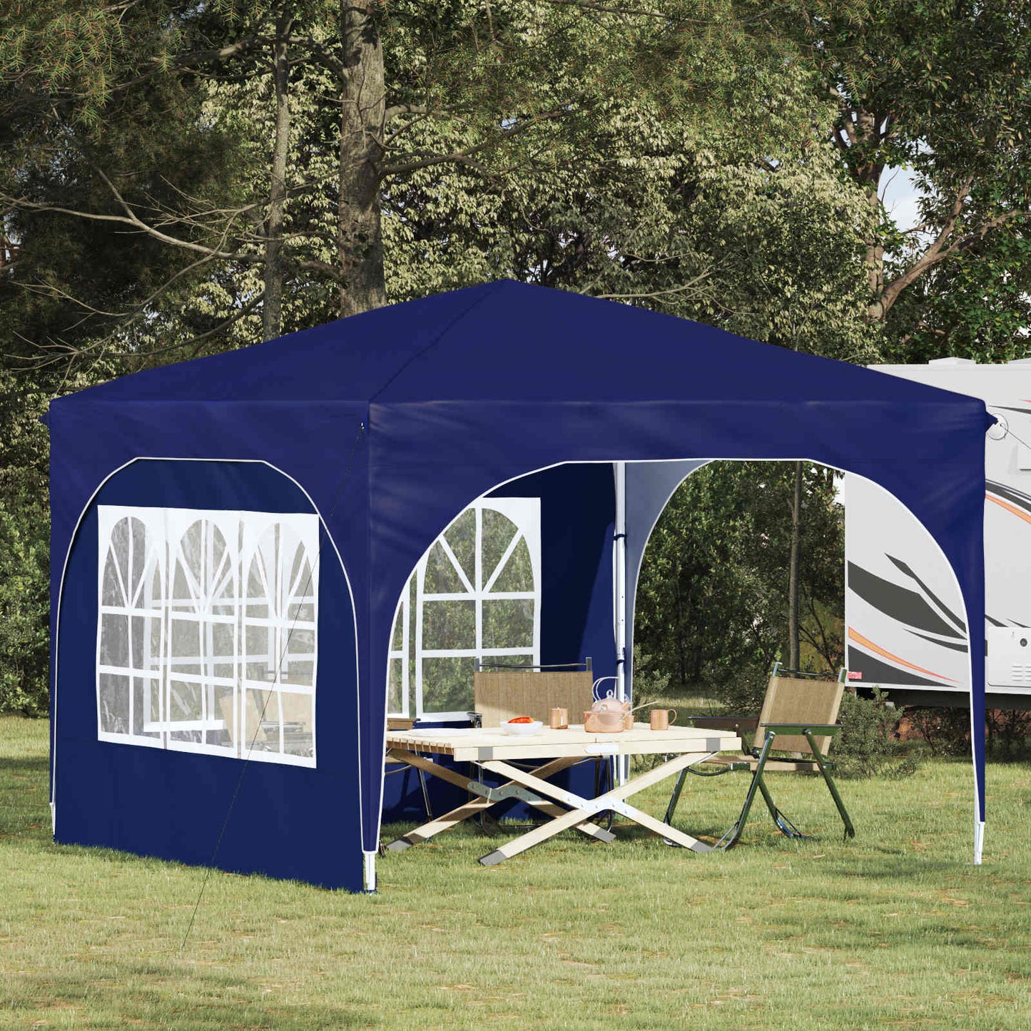 Pop-up Feesttent 290 x 290 x 245 cm Blauw is nu te koop bij PeponiXL, paradijselijk wonen!