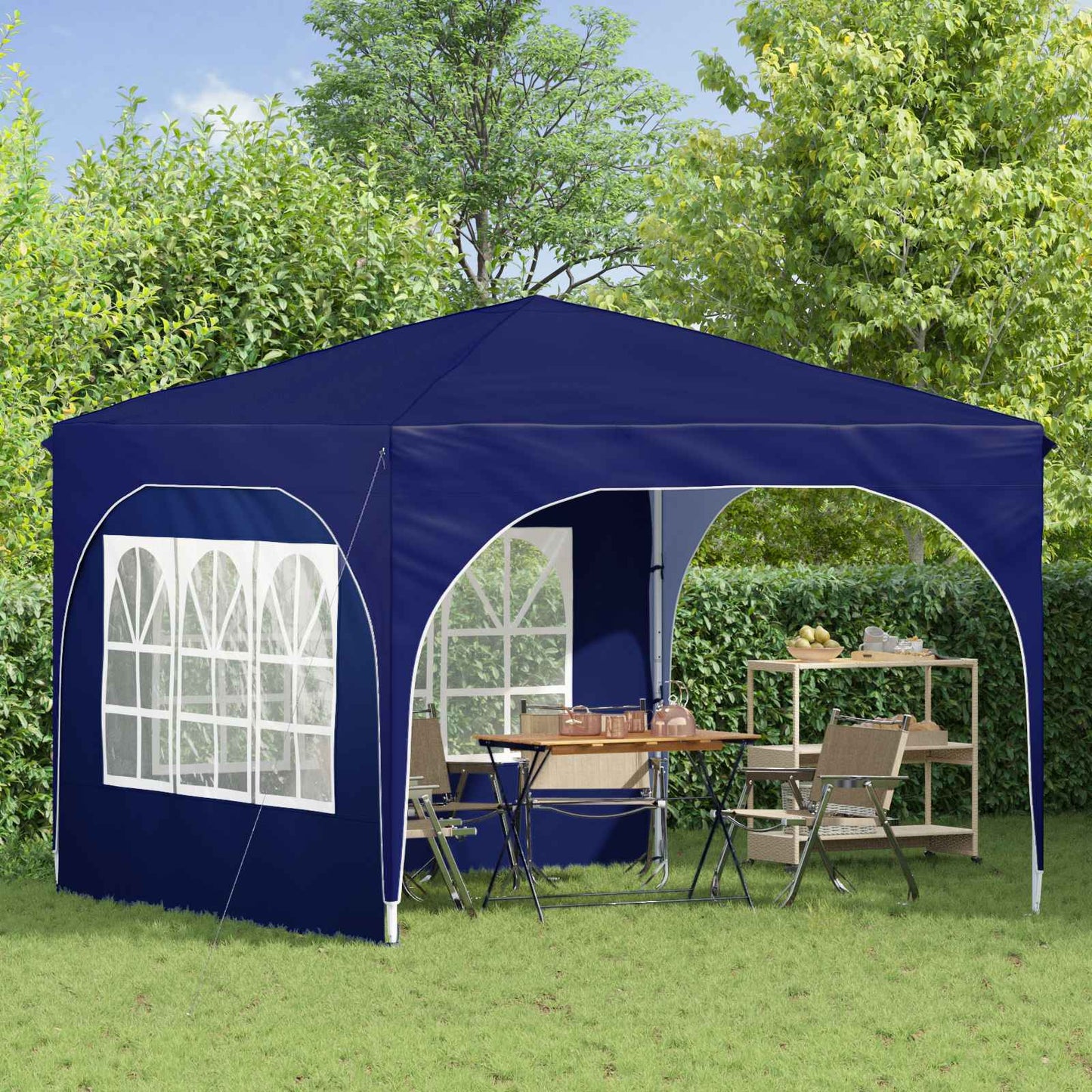 Pop-up Feesttent 290 x 290 x 245 cm Blauw is nu te koop bij PeponiXL, paradijselijk wonen!