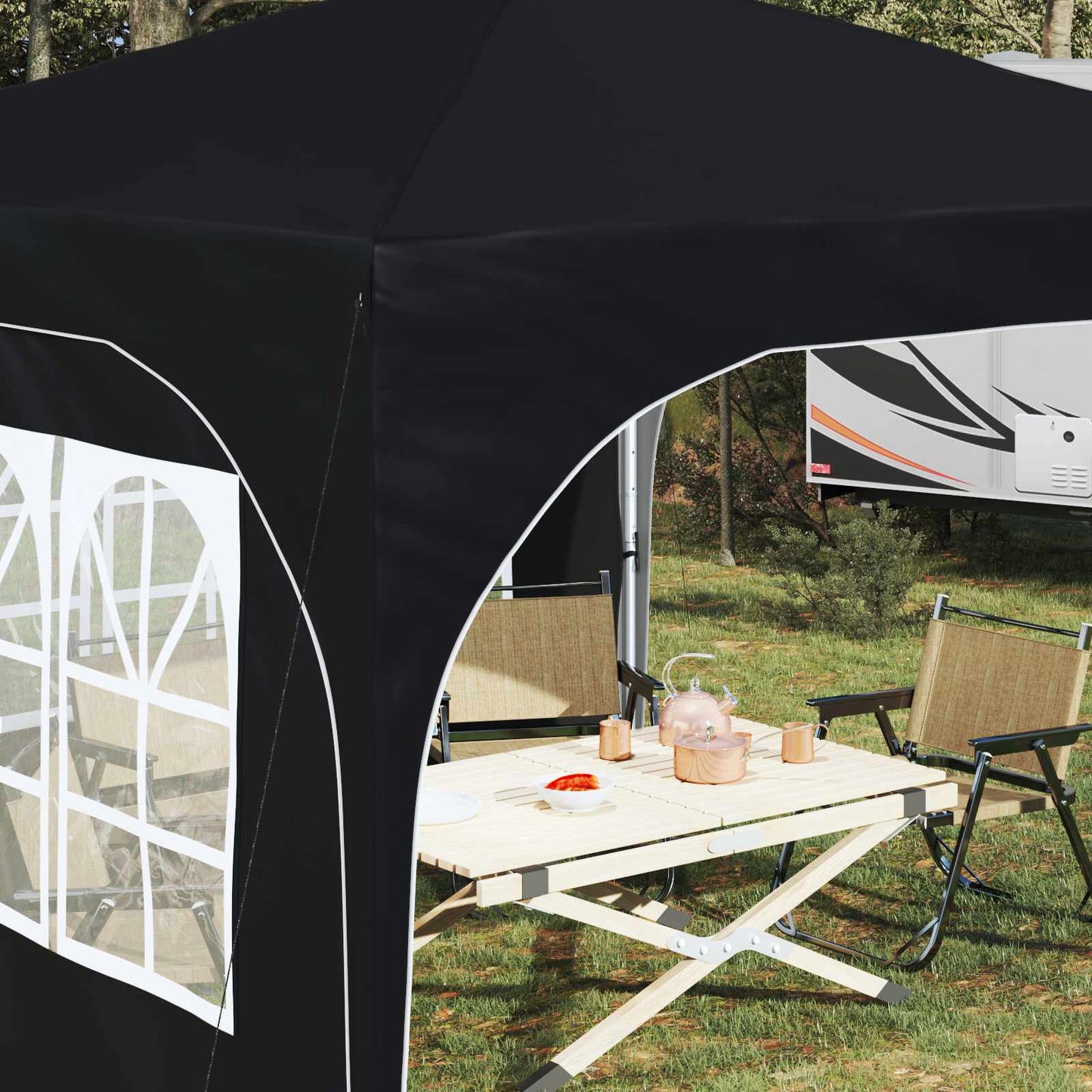 Pop-up Feesttent 290 x 290 x 245 cm Antraciet is nu te koop bij PeponiXL, paradijselijk wonen!