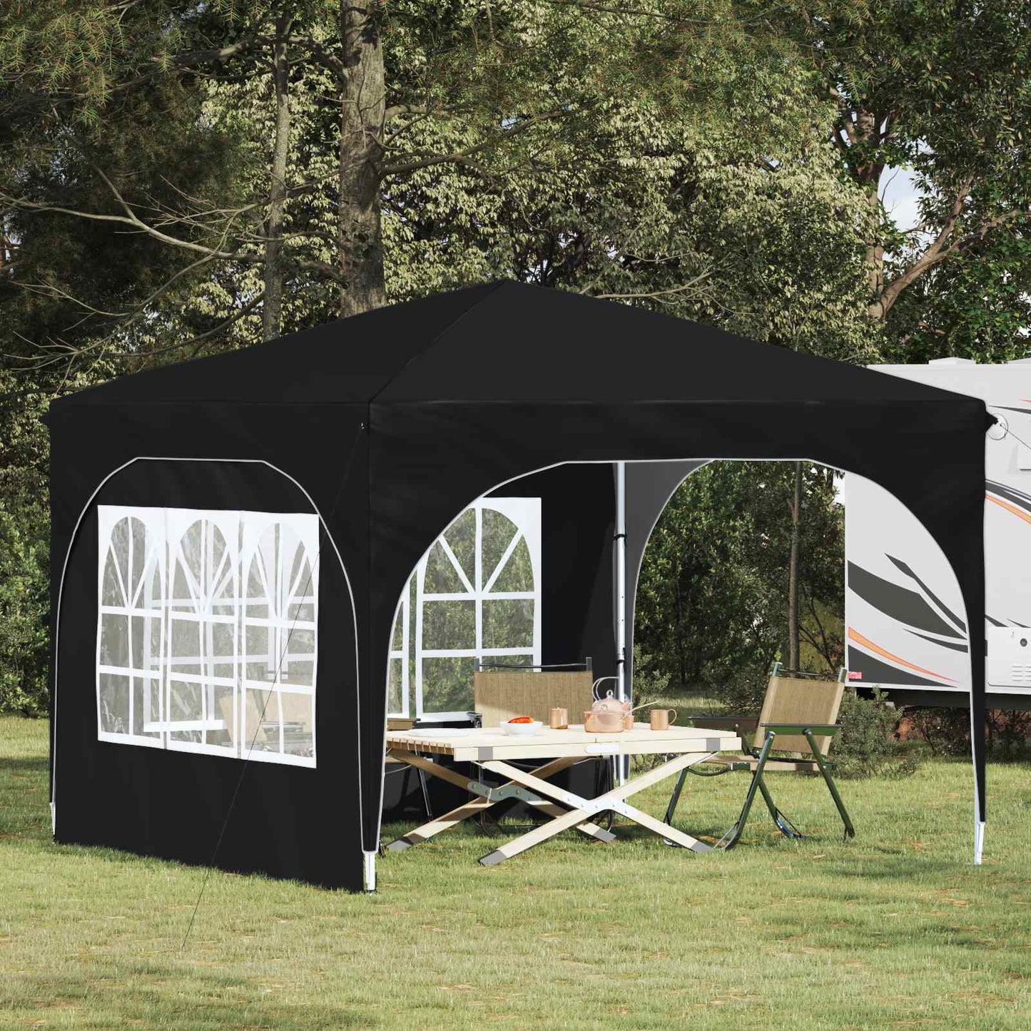Pop-up Feesttent 290 x 290 x 245 cm Antraciet is nu te koop bij PeponiXL, paradijselijk wonen!