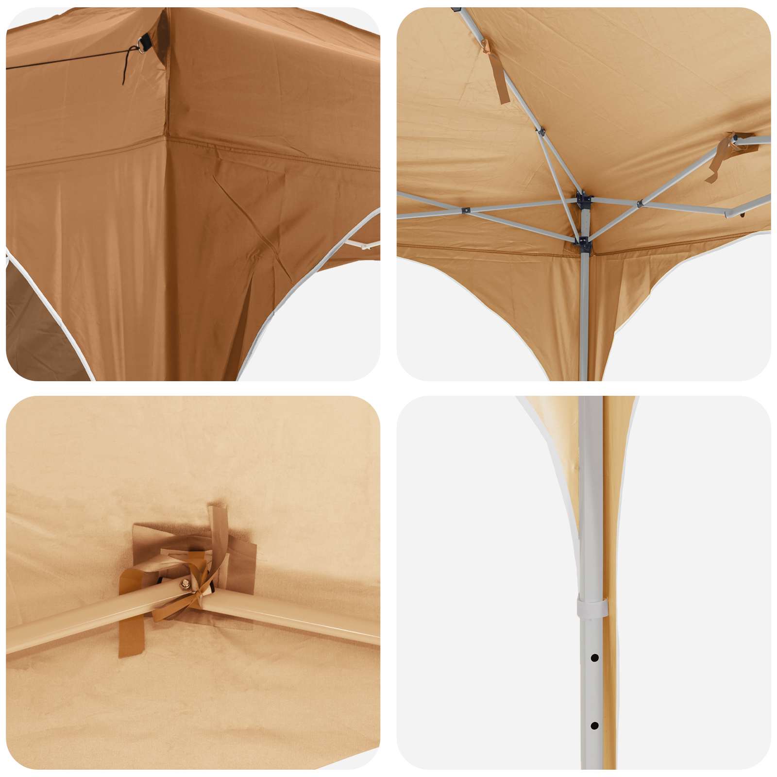 Pop-up Feesttent 290 x 290 x 245 cm Beige is nu te koop bij PeponiXL, paradijselijk wonen!
