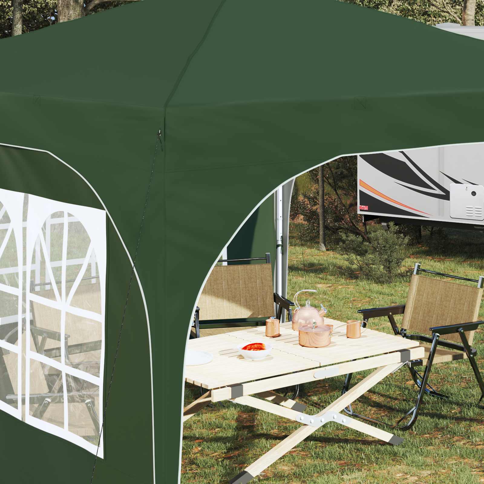 Pop-up Feesttent 290 x 290 x 245 cm Groen is nu te koop bij PeponiXL, paradijselijk wonen!