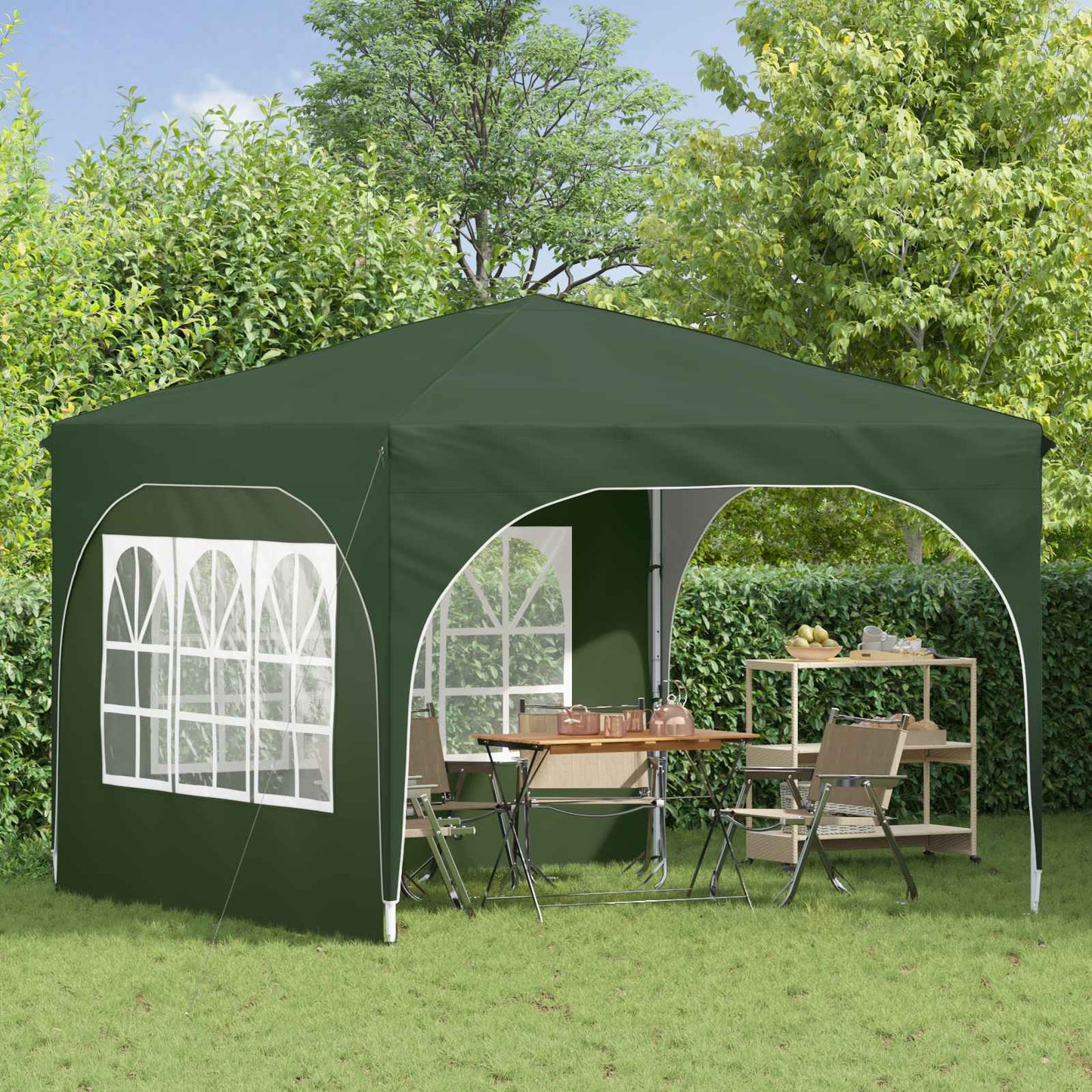 Pop-up Feesttent 290 x 290 x 245 cm Groen is nu te koop bij PeponiXL, paradijselijk wonen!