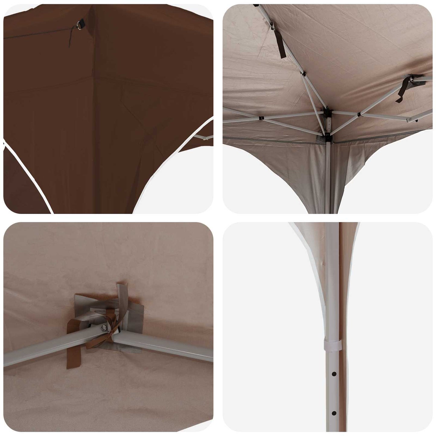 Pop-up Feesttent 290 x 290 x 245 cm Bruin is nu te koop bij PeponiXL, paradijselijk wonen!