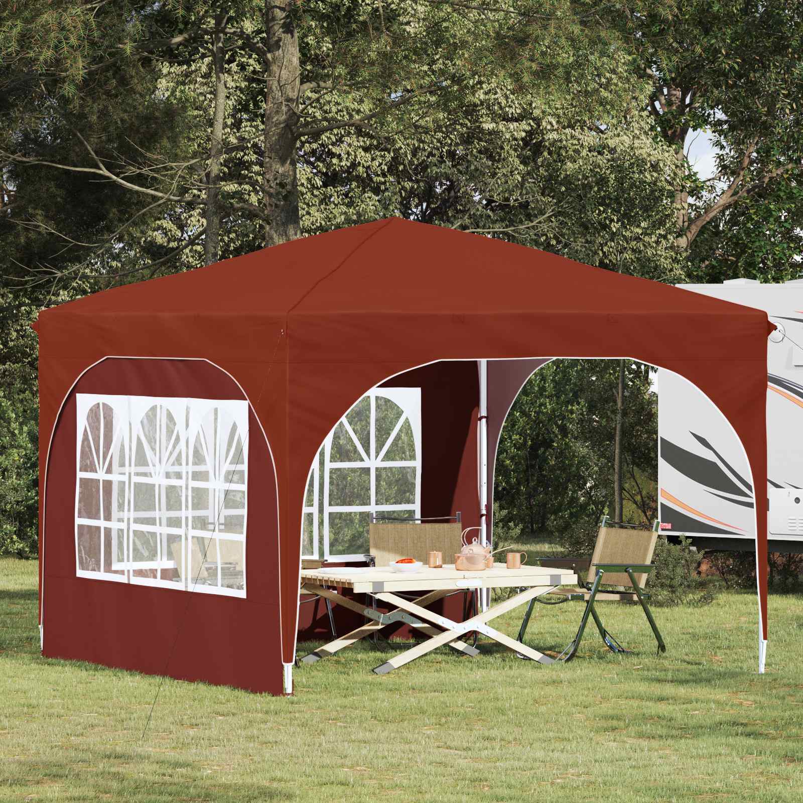 Pop-up Feesttent 290 x 290 x 245 cm Terracotta is nu te koop bij PeponiXL, paradijselijk wonen!