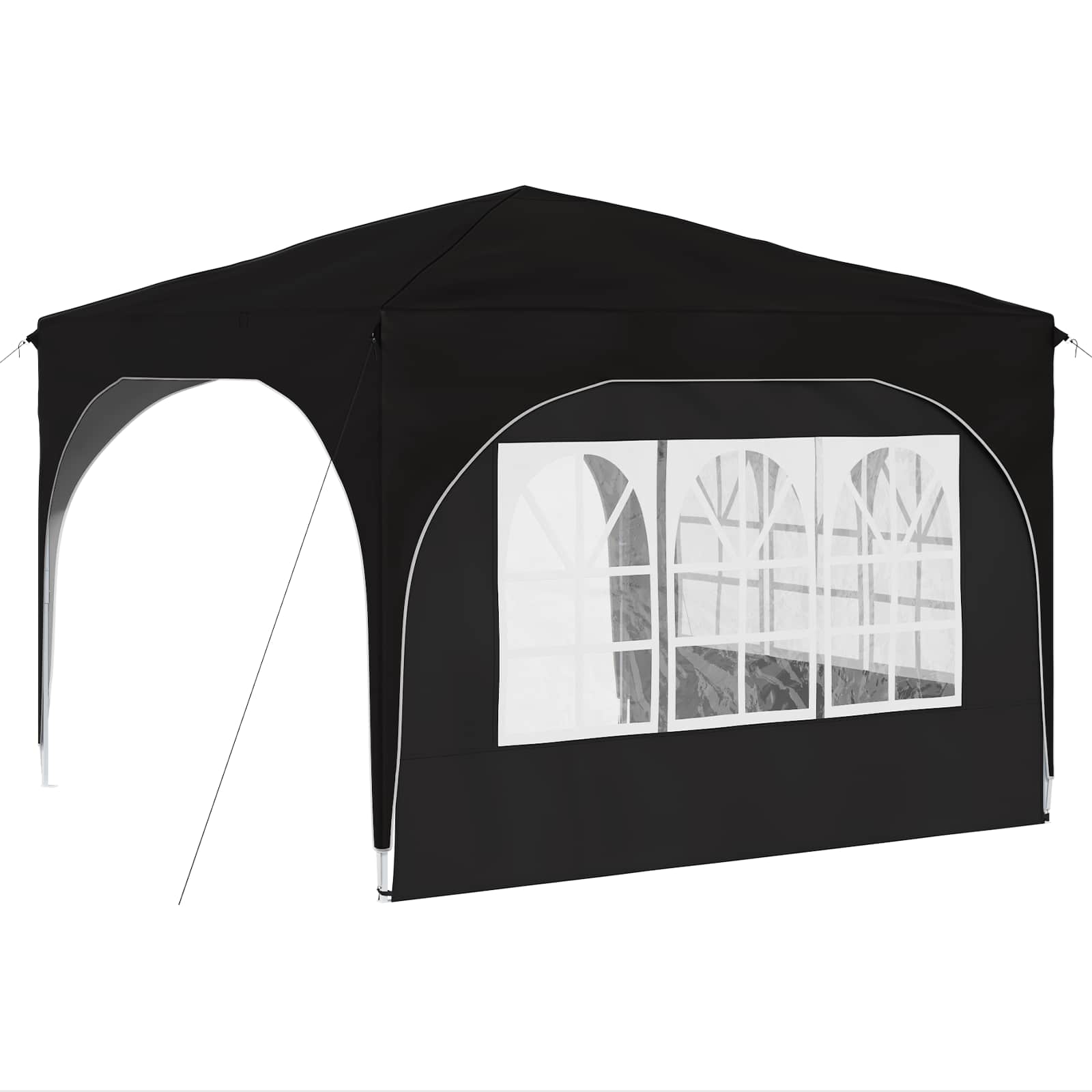 Pop-up Feesttent 290 x 290 x 245 cm Zwart is nu te koop bij PeponiXL, paradijselijk wonen!