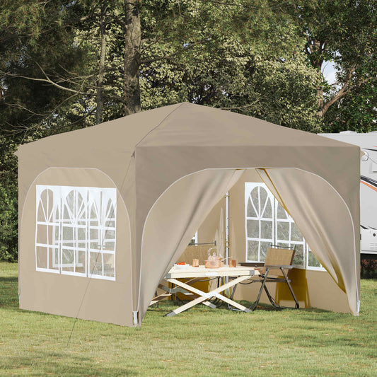 Pop-up Feesttent 290 x 290 x 245 cm Crèmekleurig is nu te koop bij PeponiXL, paradijselijk wonen!