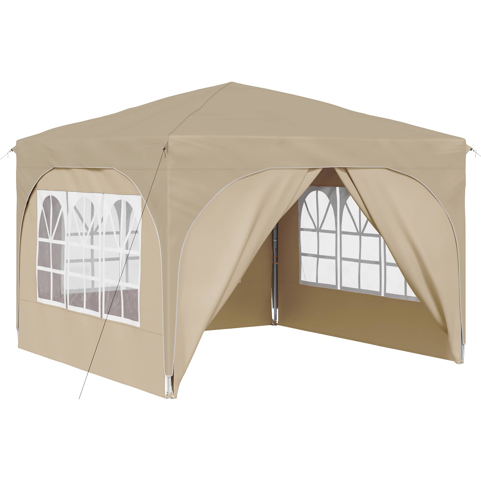 Pop-up Feesttent 290 x 290 x 245 cm Crèmekleurig is nu te koop bij PeponiXL, paradijselijk wonen!