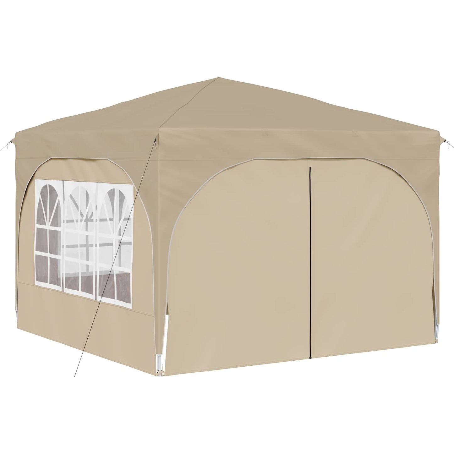 Pop-up Feesttent 290 x 290 x 245 cm Crèmekleurig is nu te koop bij PeponiXL, paradijselijk wonen!