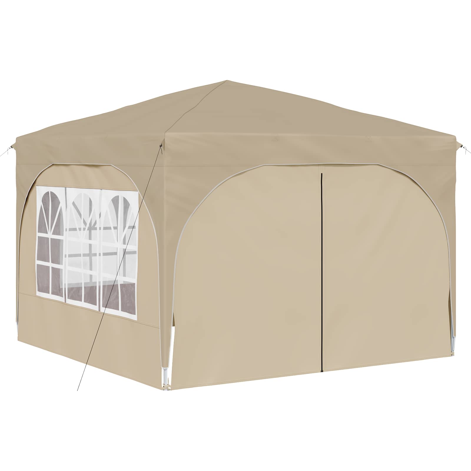 Pop-up Feesttent 290 x 290 x 245 cm Crèmekleurig is nu te koop bij PeponiXL, paradijselijk wonen!
