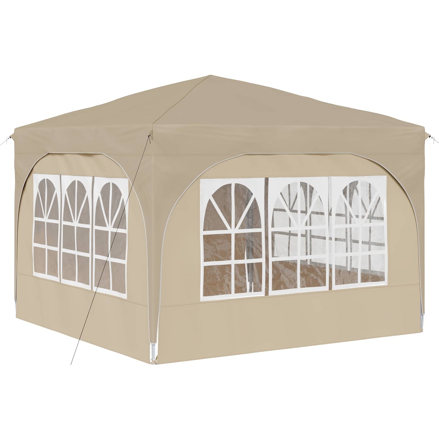 Pop-up Feesttent 290 x 290 x 245 cm Crèmekleurig is nu te koop bij PeponiXL, paradijselijk wonen!