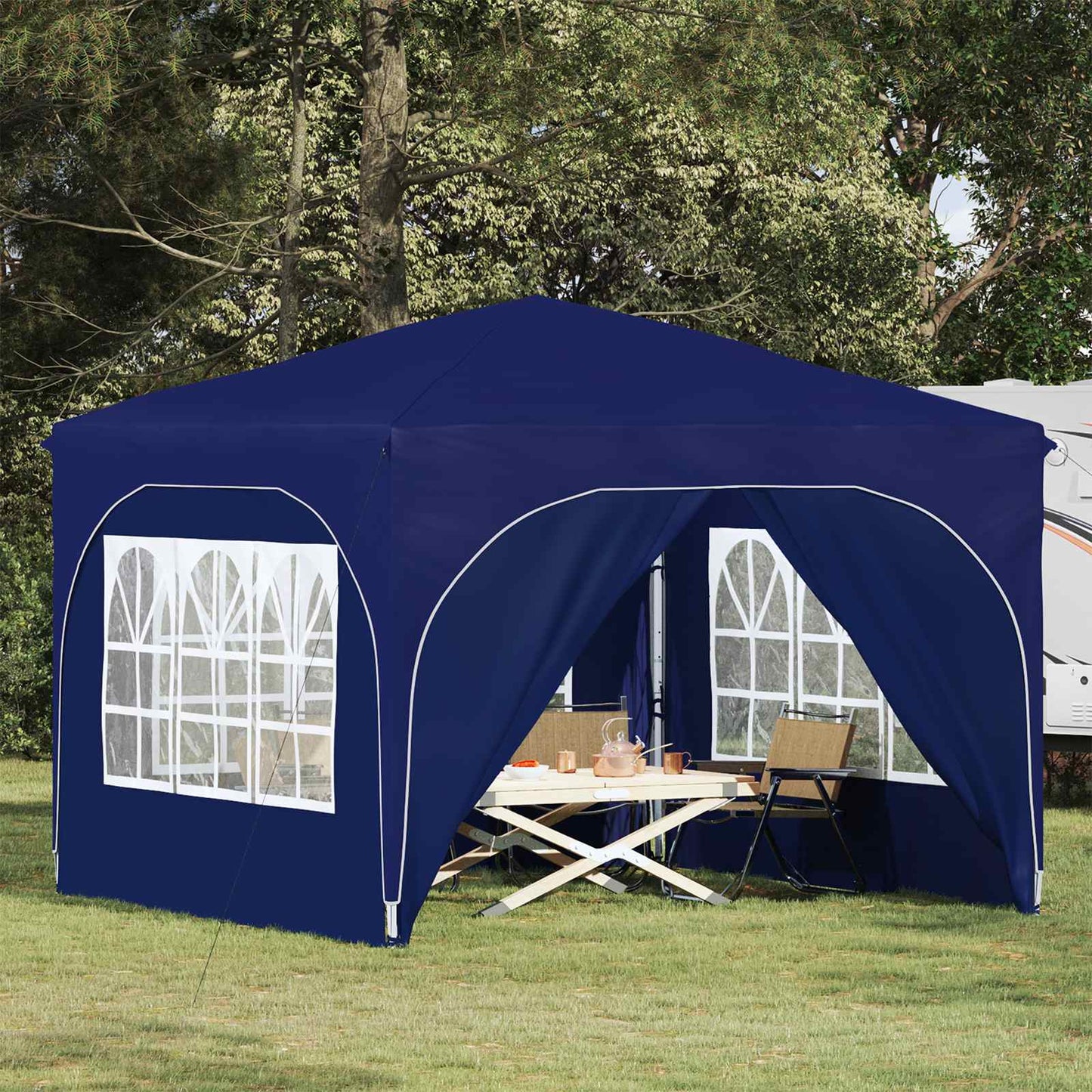 Pop-up Feesttent 290 x 290 x 245 cm Blauw is nu te koop bij PeponiXL, paradijselijk wonen!
