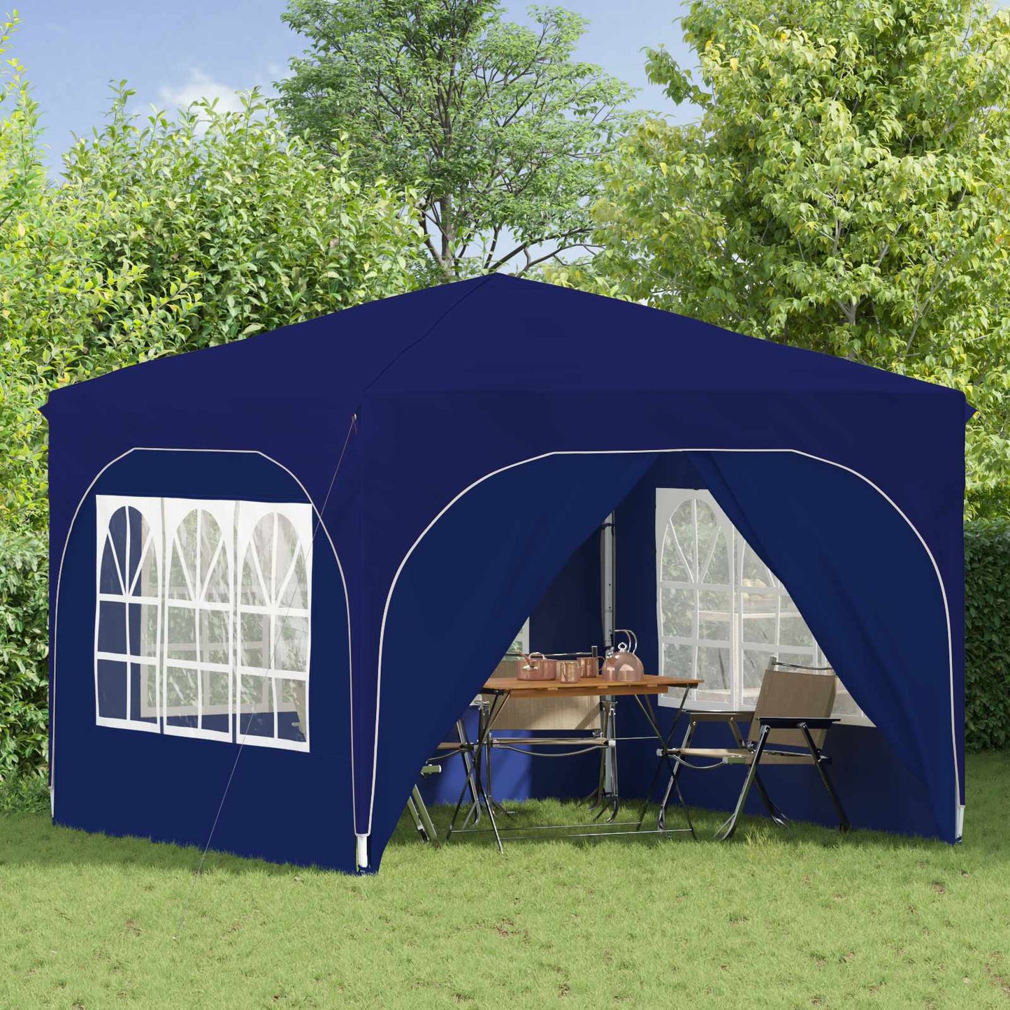 Pop-up Feesttent 290 x 290 x 245 cm Blauw is nu te koop bij PeponiXL, paradijselijk wonen!