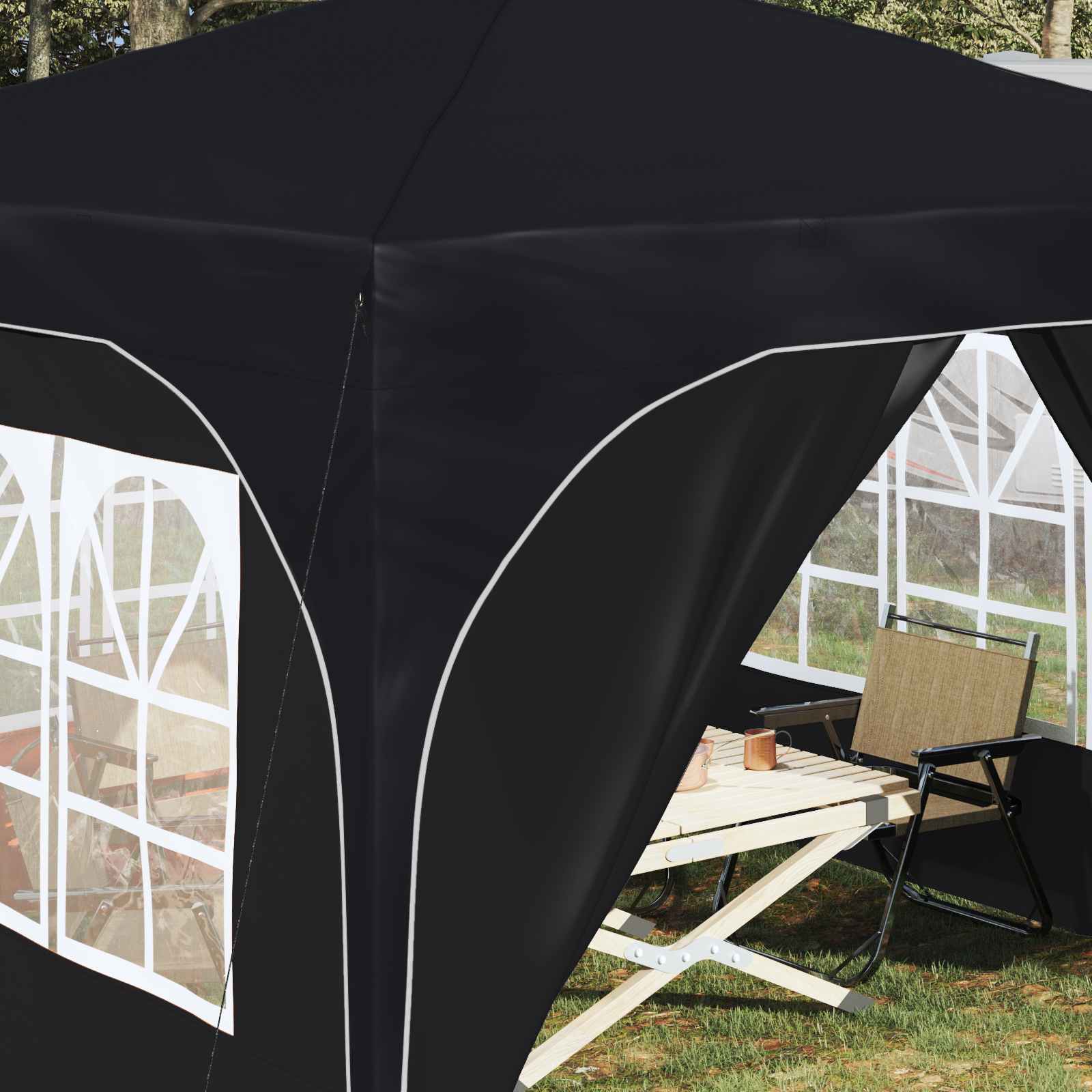 Pop-up Feesttent 290 x 290 x 245 cm Antraciet is nu te koop bij PeponiXL, paradijselijk wonen!