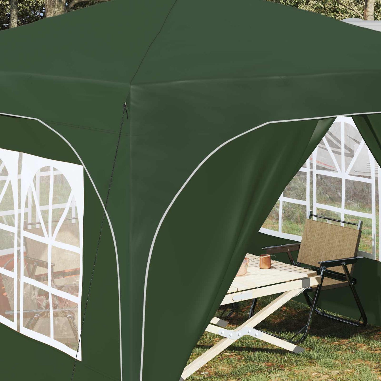 Pop-up Feesttent 290 x 290 x 245 cm Groen is nu te koop bij PeponiXL, paradijselijk wonen!