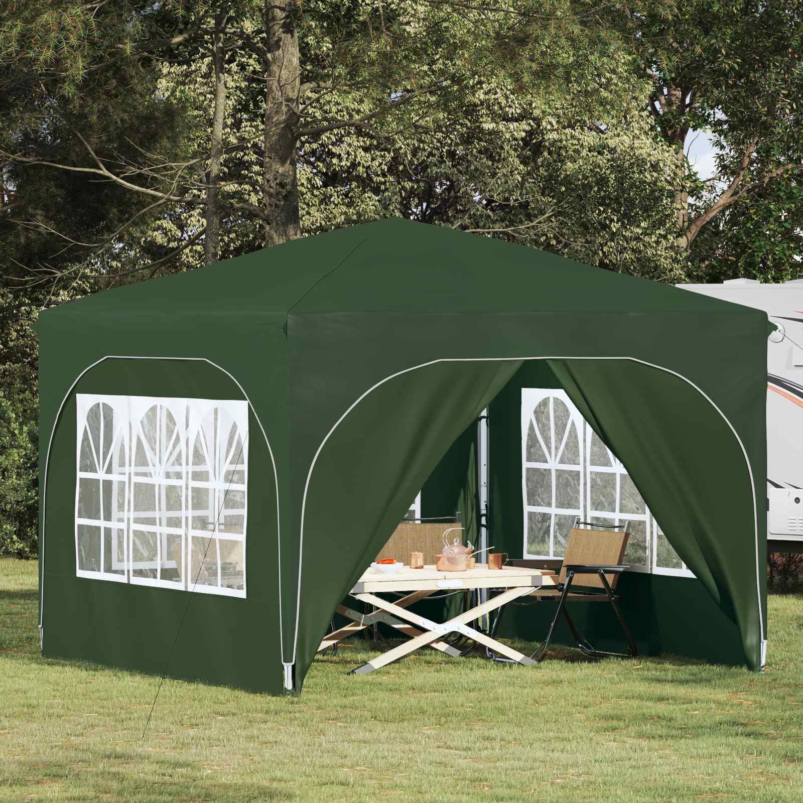 Pop-up Feesttent 290 x 290 x 245 cm Groen is nu te koop bij PeponiXL, paradijselijk wonen!