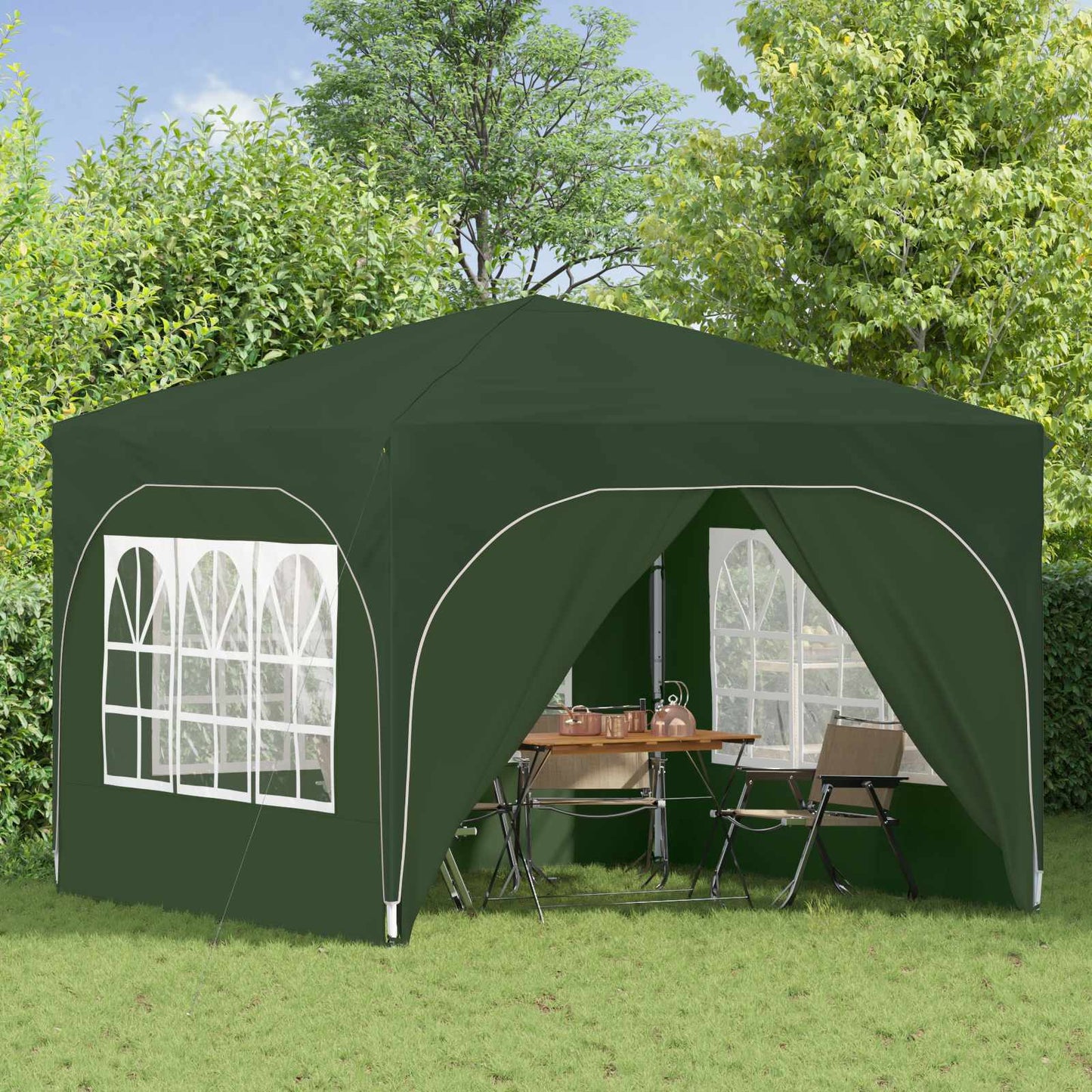 Pop-up Feesttent 290 x 290 x 245 cm Groen is nu te koop bij PeponiXL, paradijselijk wonen!