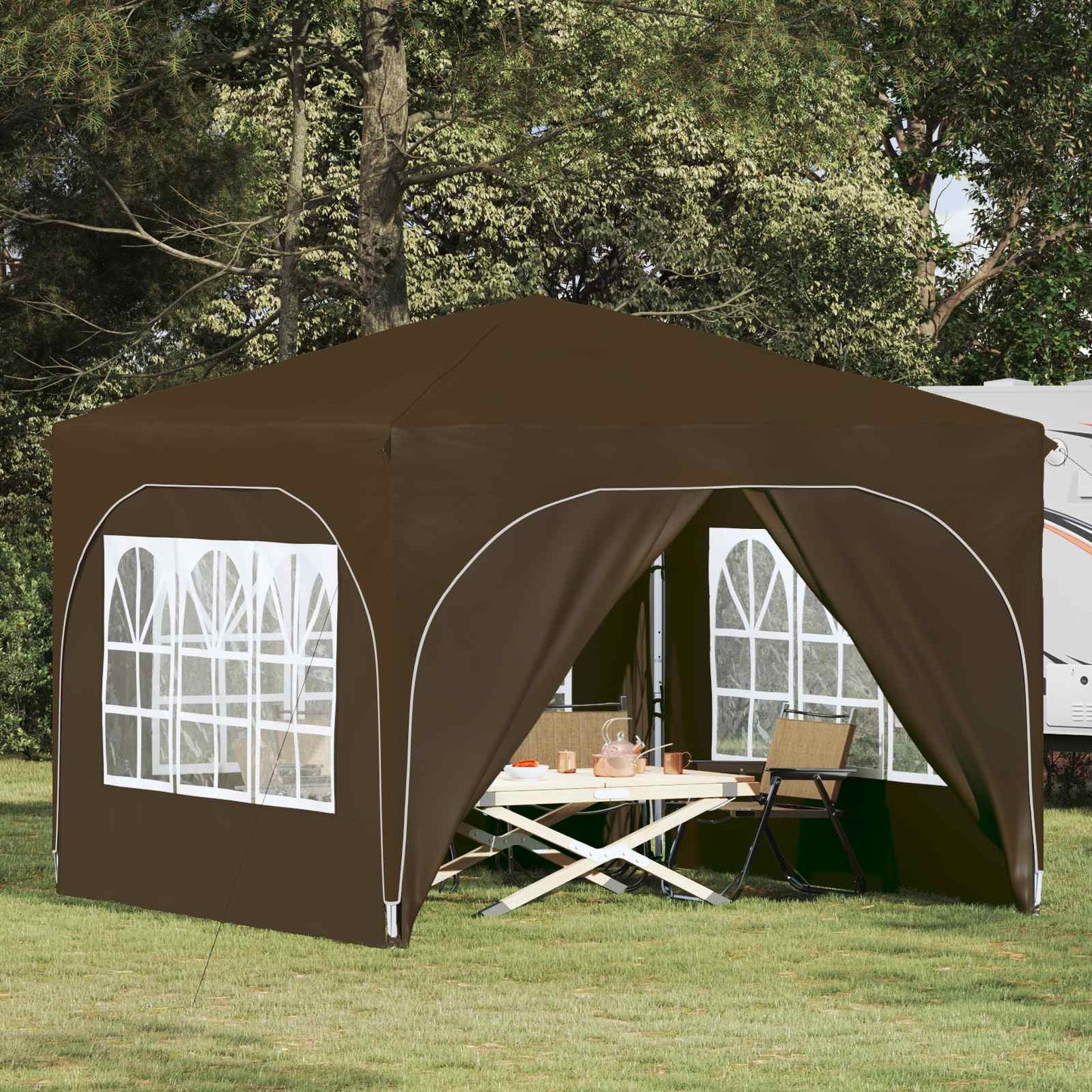 Pop-up Feesttent 290 x 290 x 245 cm Taupe is nu te koop bij PeponiXL, paradijselijk wonen!