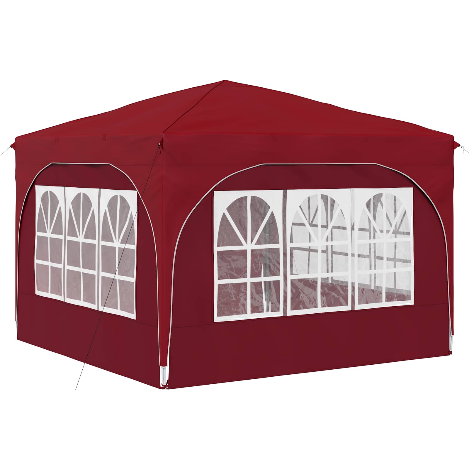 Pop-up Feesttent 290 x 290 x 245 cm Bordeauxrood is nu te koop bij PeponiXL, paradijselijk wonen!