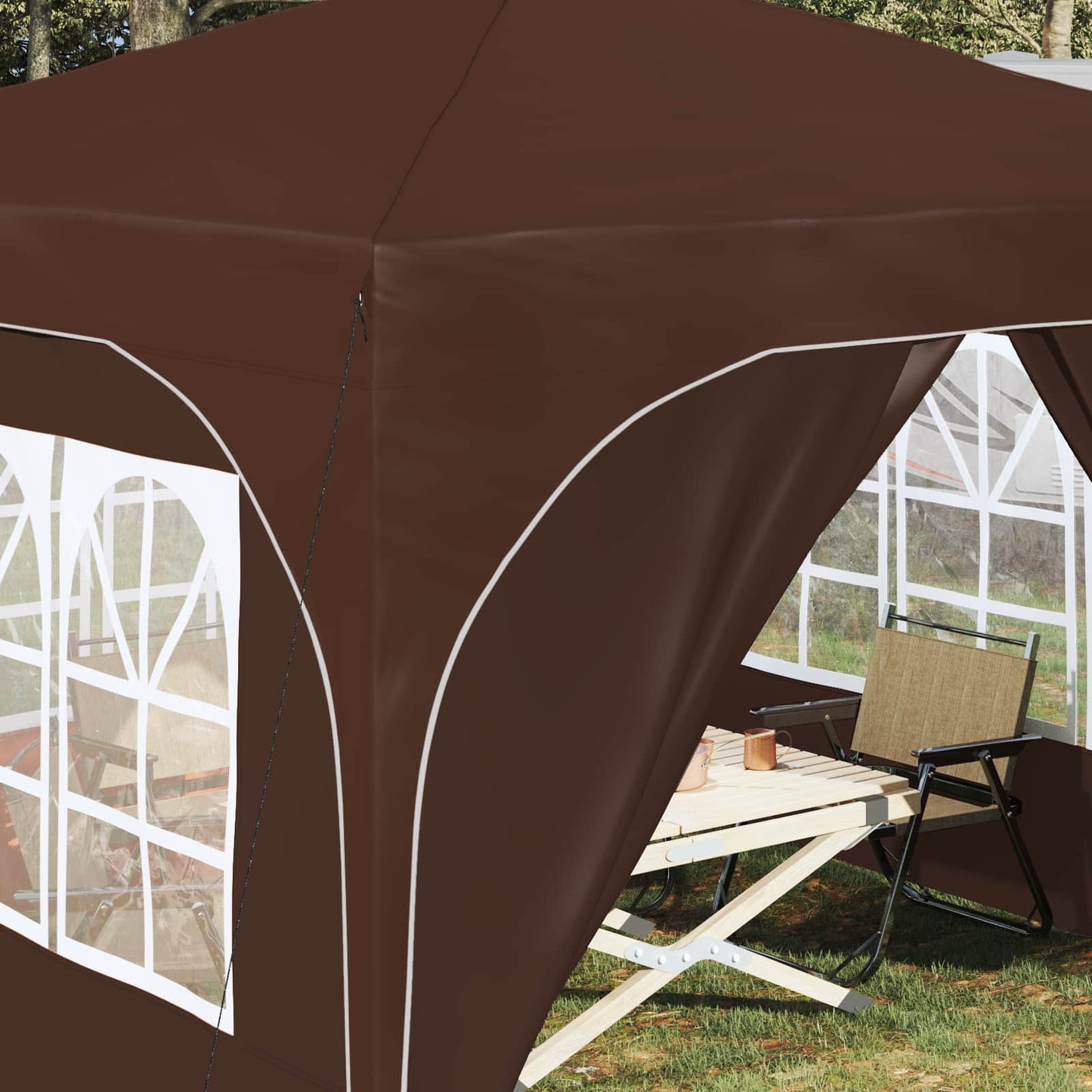 Pop-up Feesttent 290 x 290 x 245 cm Bruin is nu te koop bij PeponiXL, paradijselijk wonen!