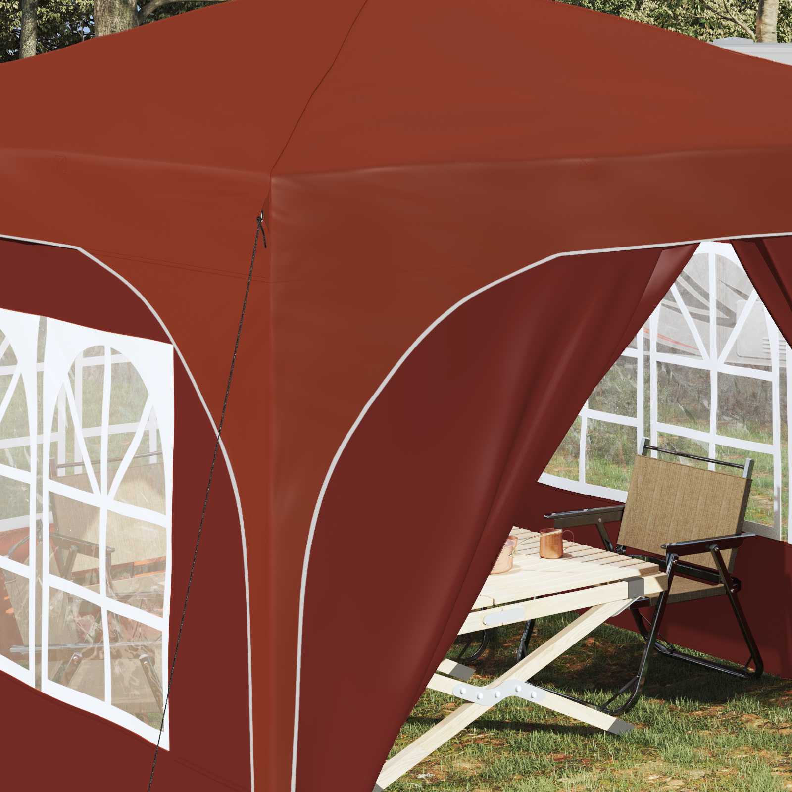 Pop-up Feesttent 290 x 290 x 245 cm Terracotta is nu te koop bij PeponiXL, paradijselijk wonen!