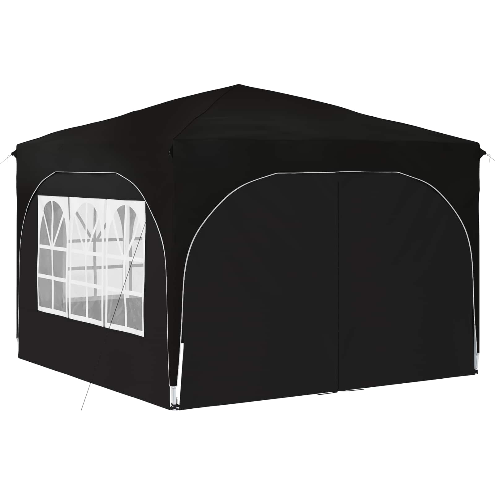 Pop-up Feesttent 290 x 290 x 245 cm Zwart is nu te koop bij PeponiXL, paradijselijk wonen!