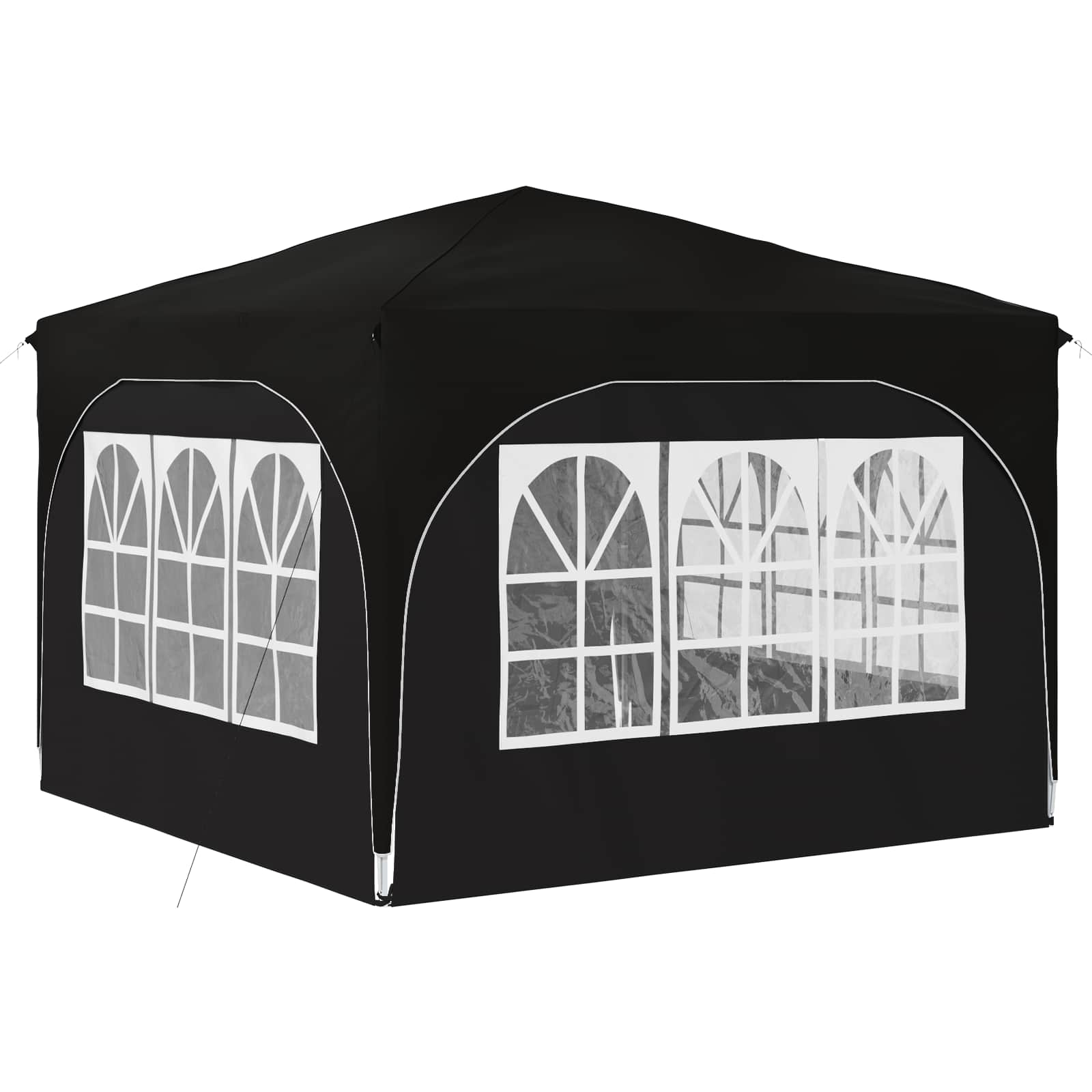 Pop-up Feesttent 290 x 290 x 245 cm Zwart is nu te koop bij PeponiXL, paradijselijk wonen!