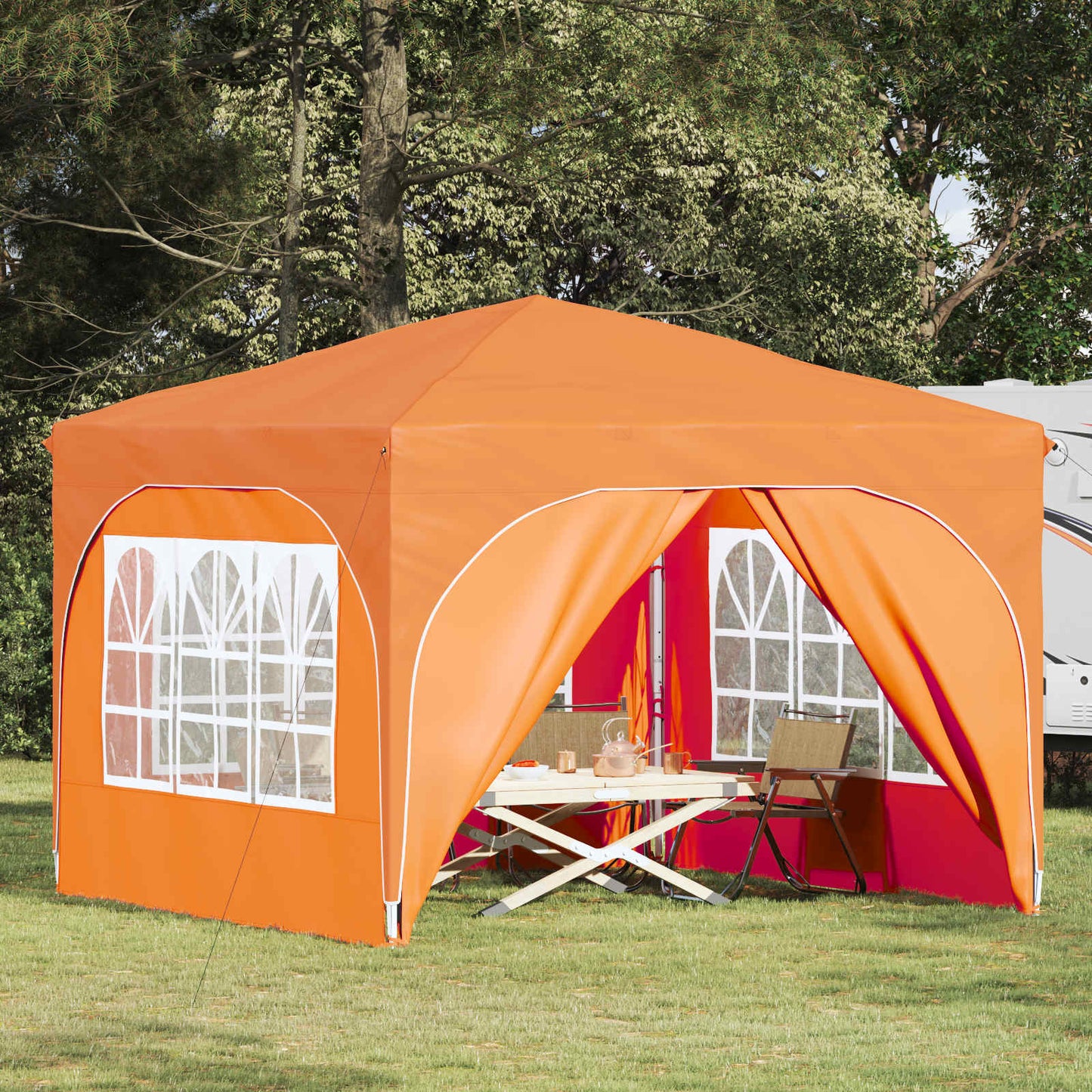 Pop-up Feesttent 290 x 290 x 245 cm Oranje is nu te koop bij PeponiXL, paradijselijk wonen!