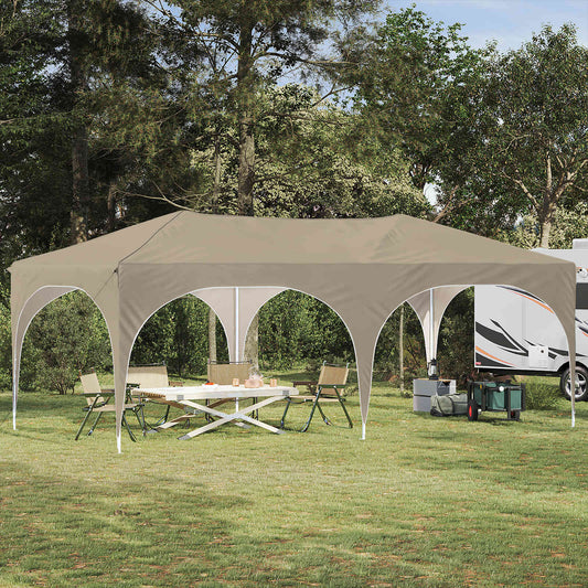 Pop-up Feesttent Crème 575 x 288 x 245 cm Oxford Stof is nu te koop bij PeponiXL, paradijselijk wonen!