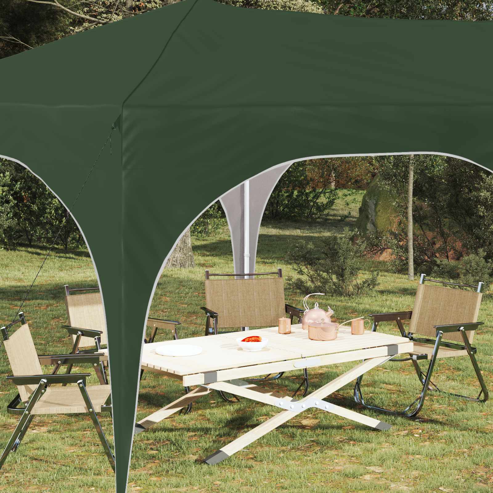 Pop-up Feesttent Groen 575 x 288 x 245 cm Oxford Stof is nu te koop bij PeponiXL, paradijselijk wonen!