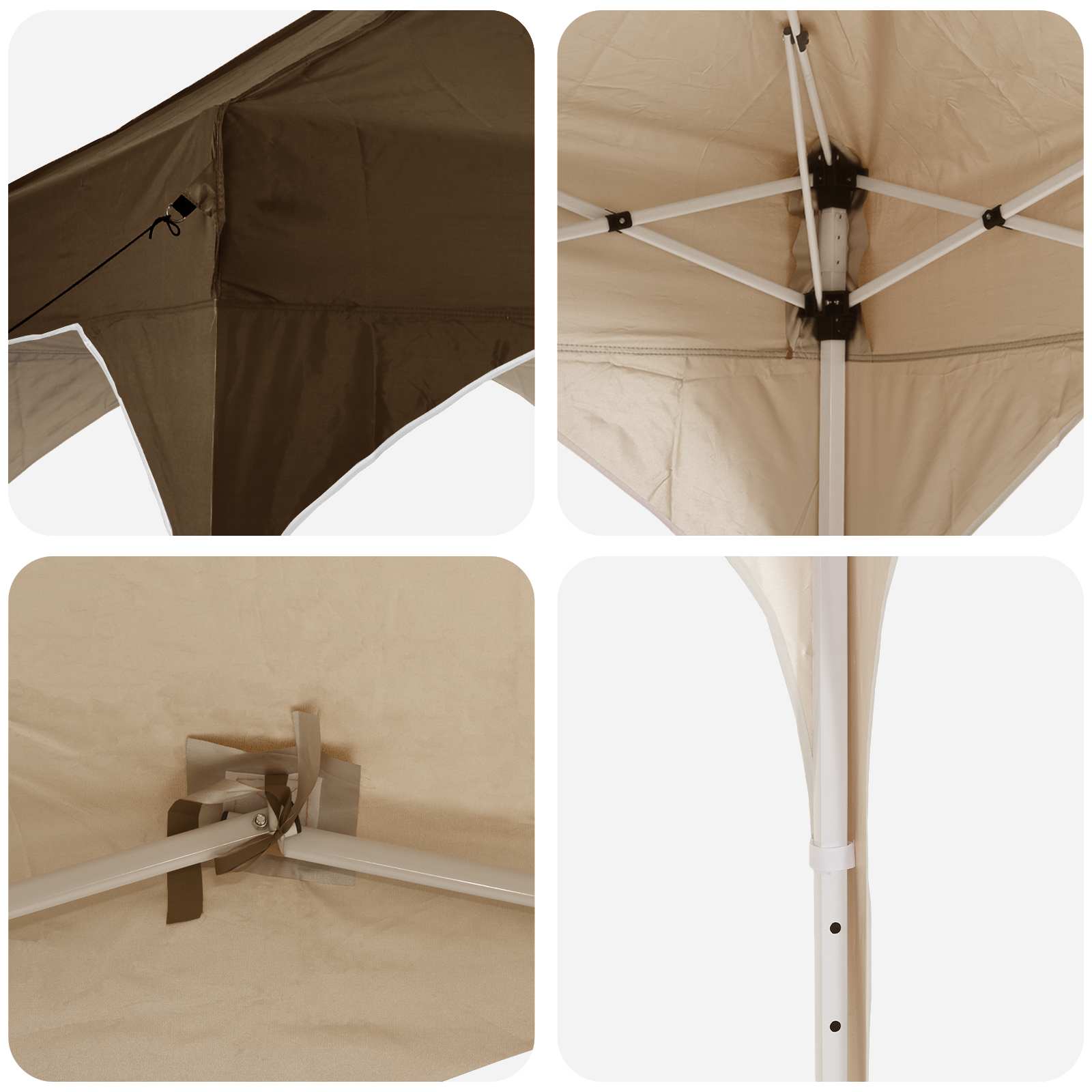 Pop-up Feesttent Taupe 575 x 288 x 245 cm Oxford Stof is nu te koop bij PeponiXL, paradijselijk wonen!
