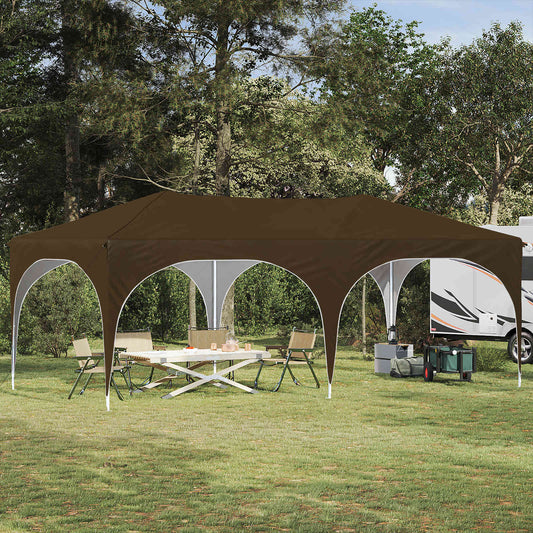 Pop-up Feesttent Taupe 575 x 288 x 245 cm Oxford Stof is nu te koop bij PeponiXL, paradijselijk wonen!