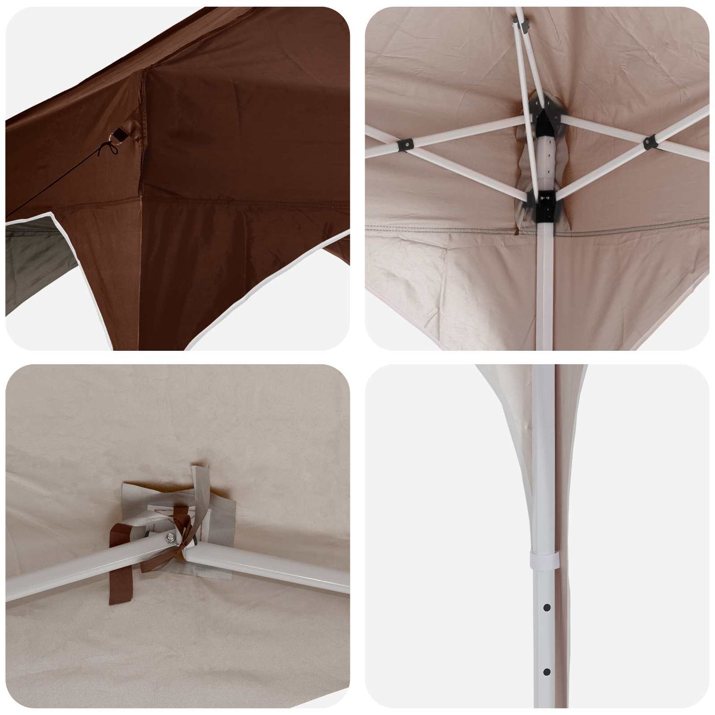 Pop-up Feesttent Bruin 575 x 288 x 245 cm Oxford Stof is nu te koop bij PeponiXL, paradijselijk wonen!