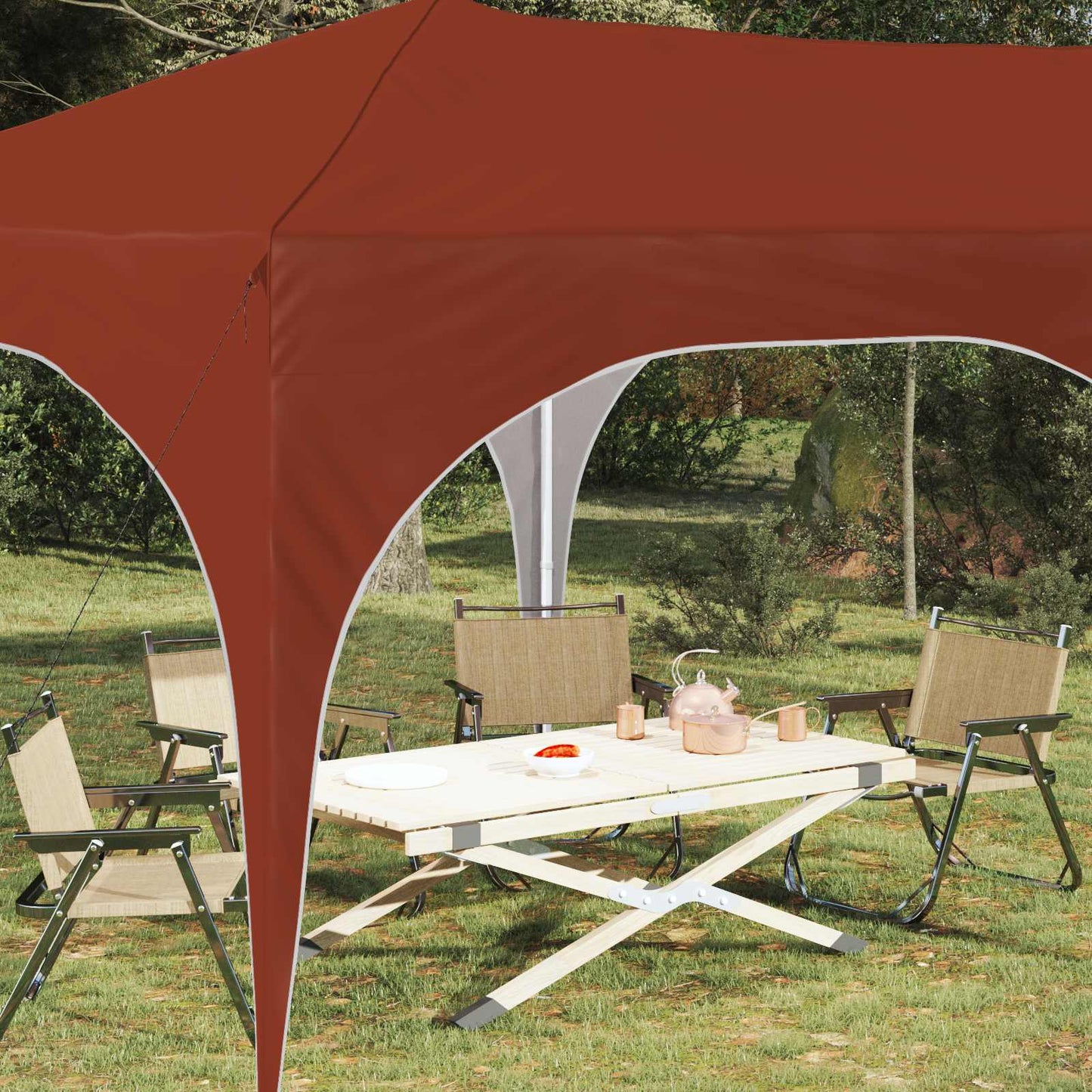 Pop-up Feesttent Terracotta 575 x 288 x 245 cm Oxford Stof is nu te koop bij PeponiXL, paradijselijk wonen!