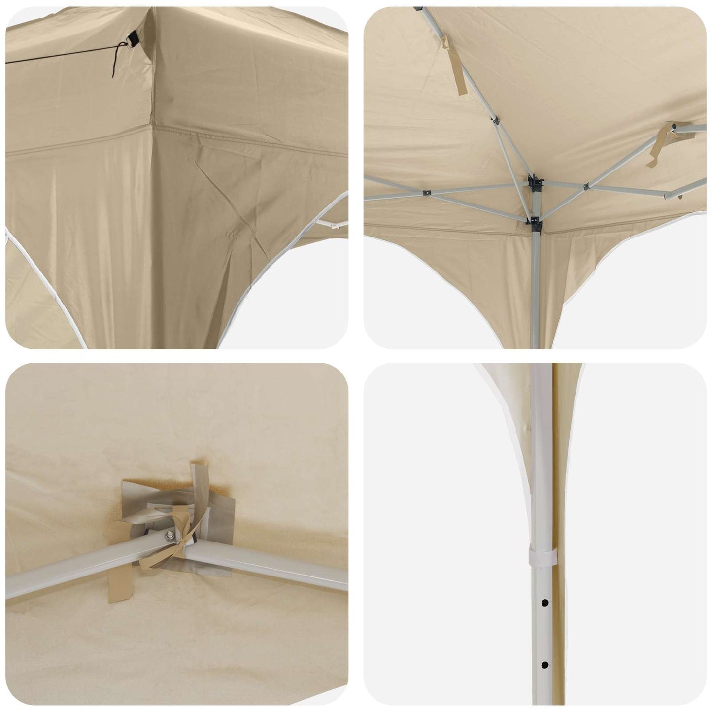 Pop-up Feesttent Crème 575 x 288 x 245 cm Oxford Stof is nu te koop bij PeponiXL, paradijselijk wonen!