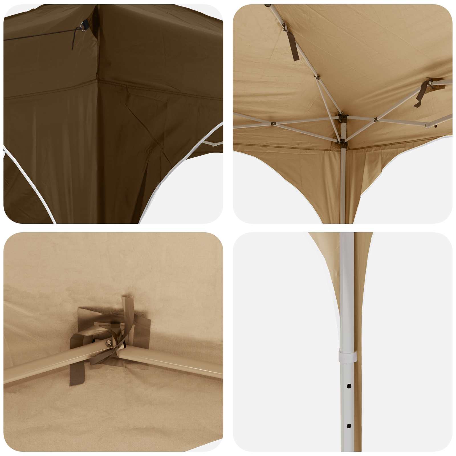 Pop-up Feesttent Taupe 575 x 288 x 245 cm Oxford Stof is nu te koop bij PeponiXL, paradijselijk wonen!