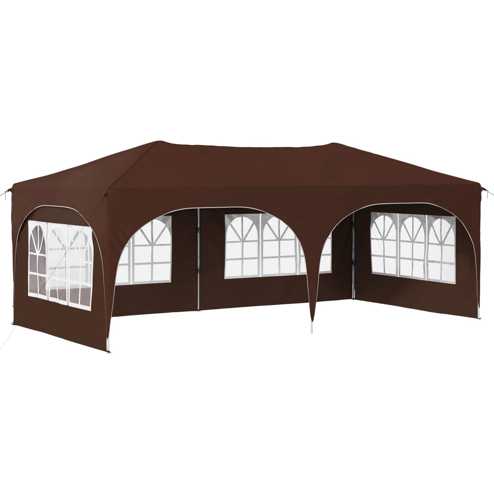 Pop-up Feesttent Bruin 575 x 288 x 245 cm Oxford Stof is nu te koop bij PeponiXL, paradijselijk wonen!