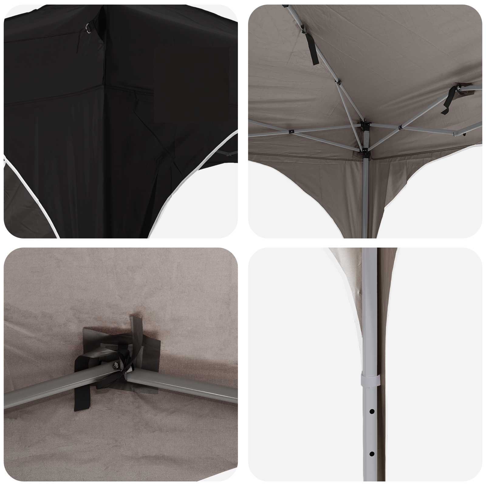 Pop-up Feesttent Zwart 575 x 288 x 245 cm Oxford Stof is nu te koop bij PeponiXL, paradijselijk wonen!