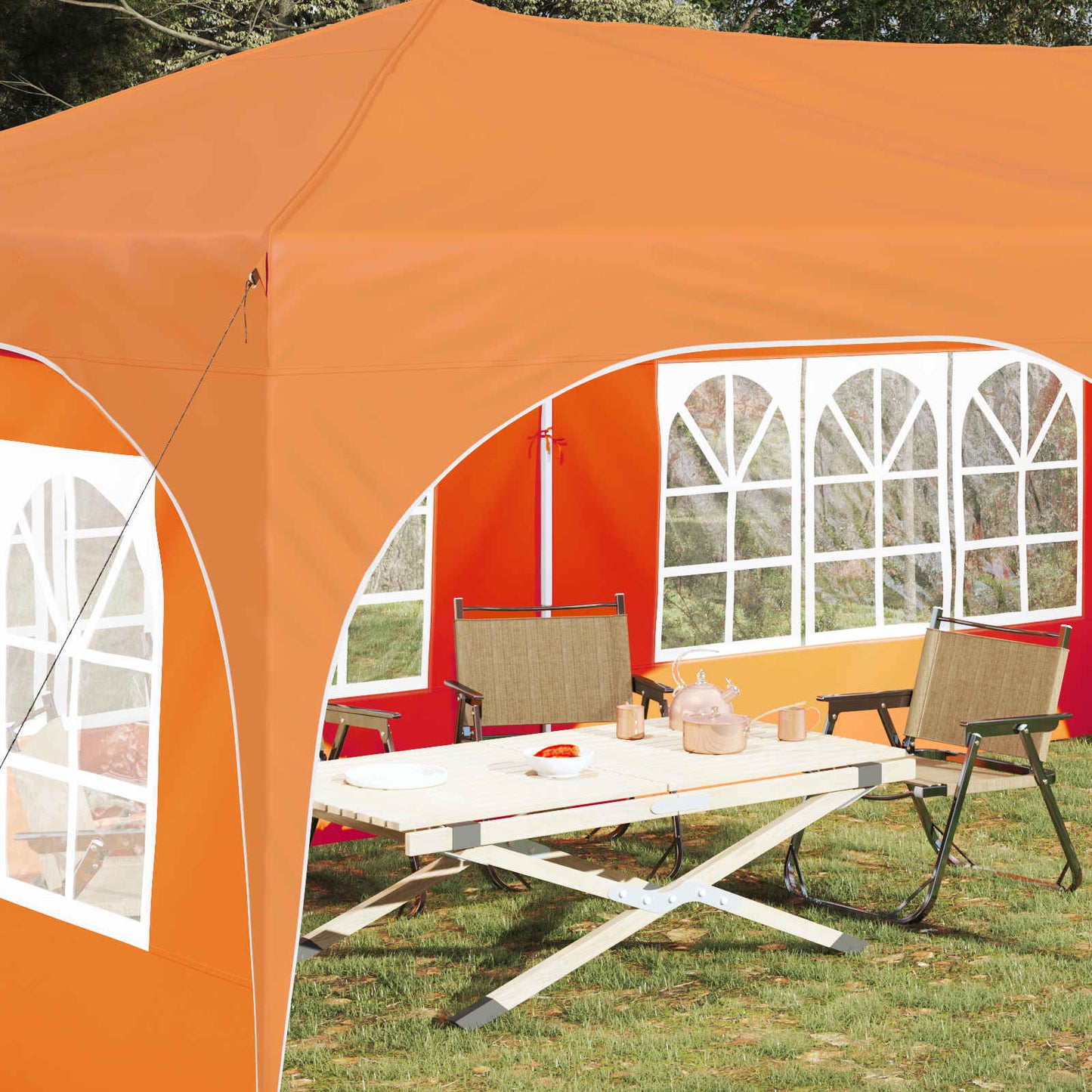 Pop-up Feesttent Oranje 575 x 288 x 245 cm Oxford Stof is nu te koop bij PeponiXL, paradijselijk wonen!