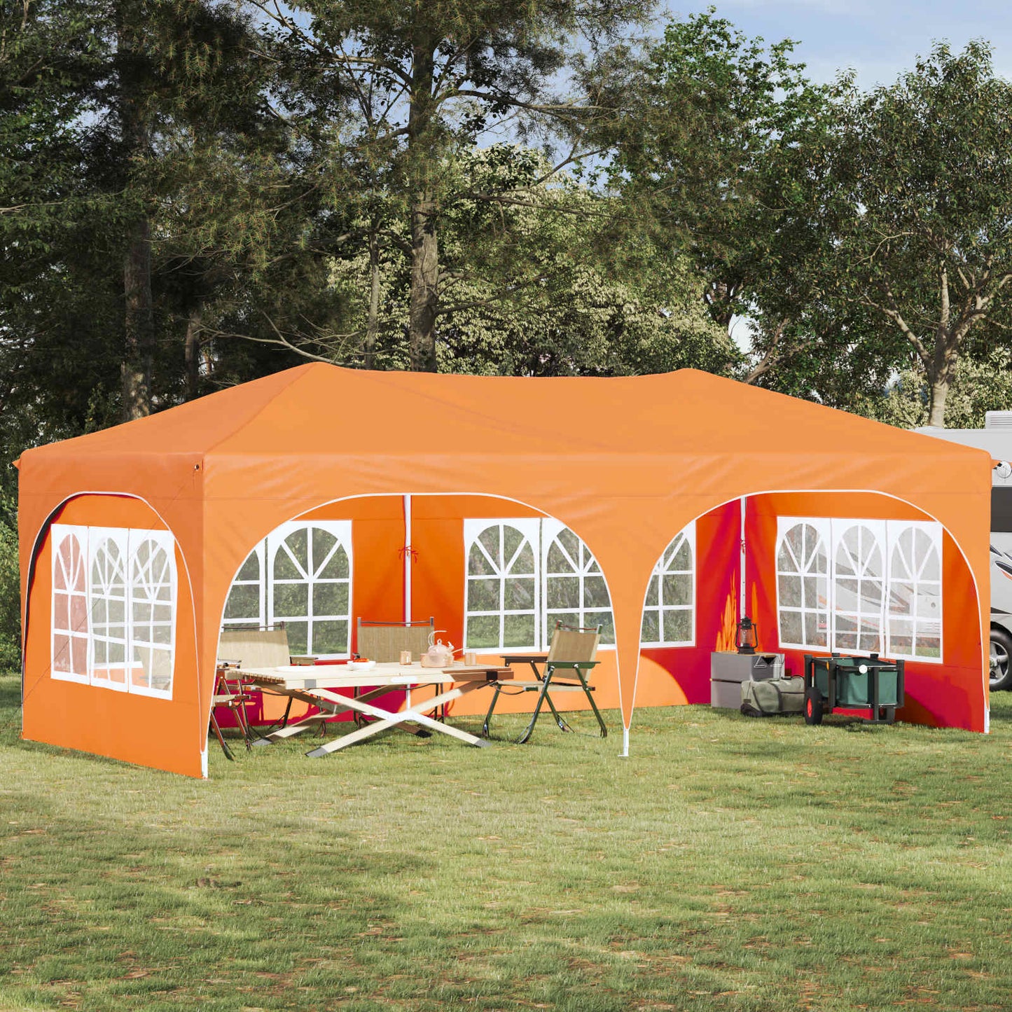 Pop-up Feesttent Oranje 575 x 288 x 245 cm Oxford Stof is nu te koop bij PeponiXL, paradijselijk wonen!