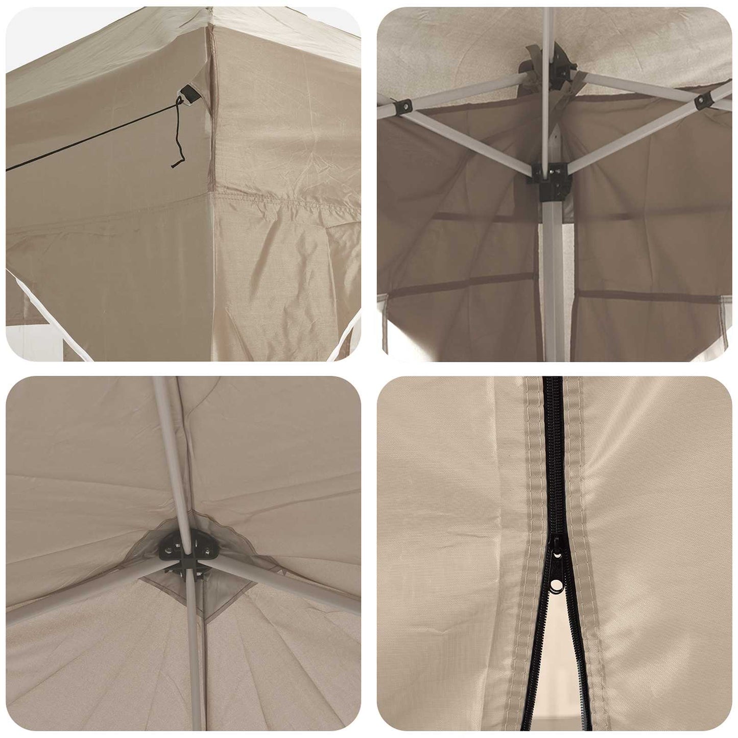 Pop-up Feesttent Crème 575 x 288 x 245 cm Oxford Stof is nu te koop bij PeponiXL, paradijselijk wonen!